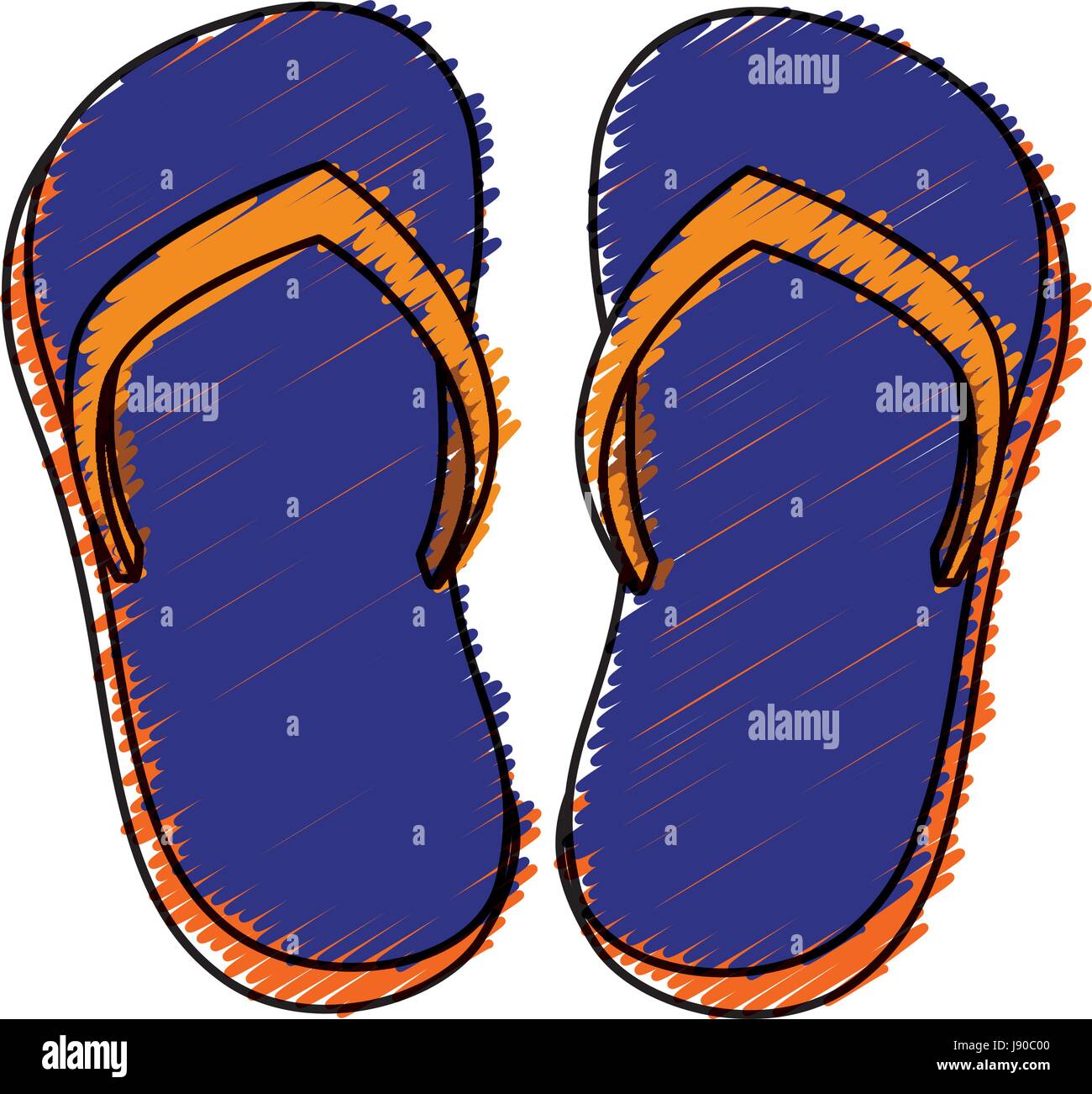 flip flops isolated icon Stock Vector Image & Art - Alamy