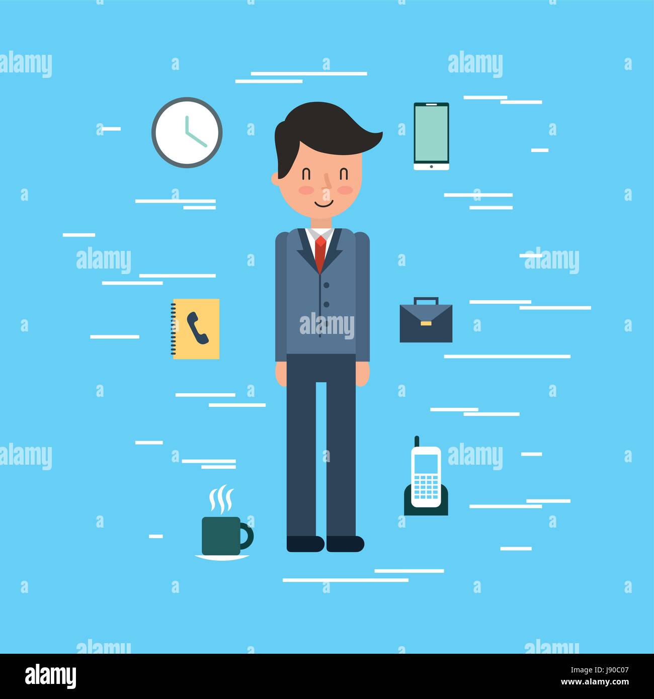 businessman briefcase illustration Stock Vector Image & Art - Alamy