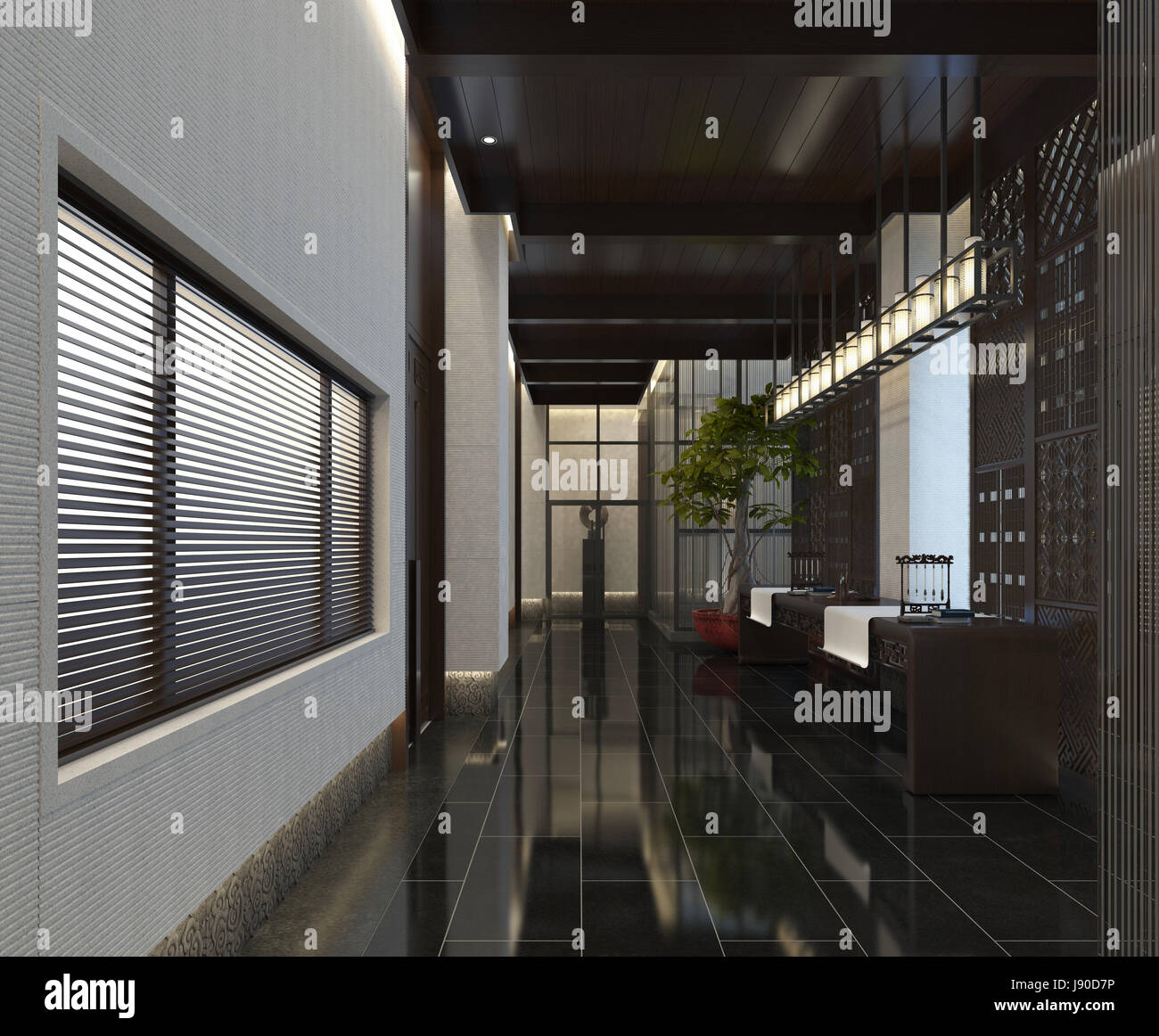 Interior modern hotel lobby reception hi-res stock photography and ...