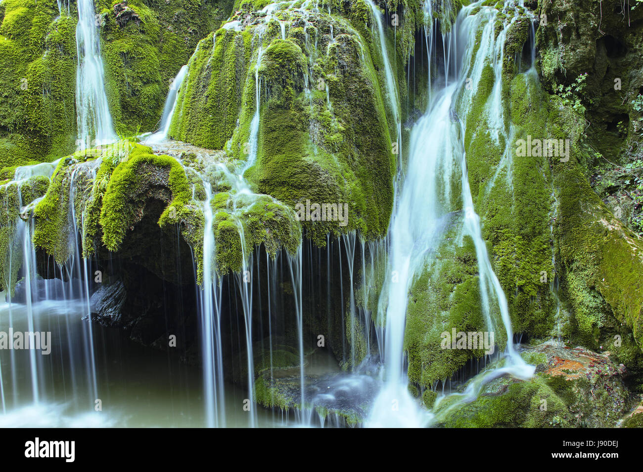 beautiful waterfall, the cascade of Bigar, Romania Stock Photo