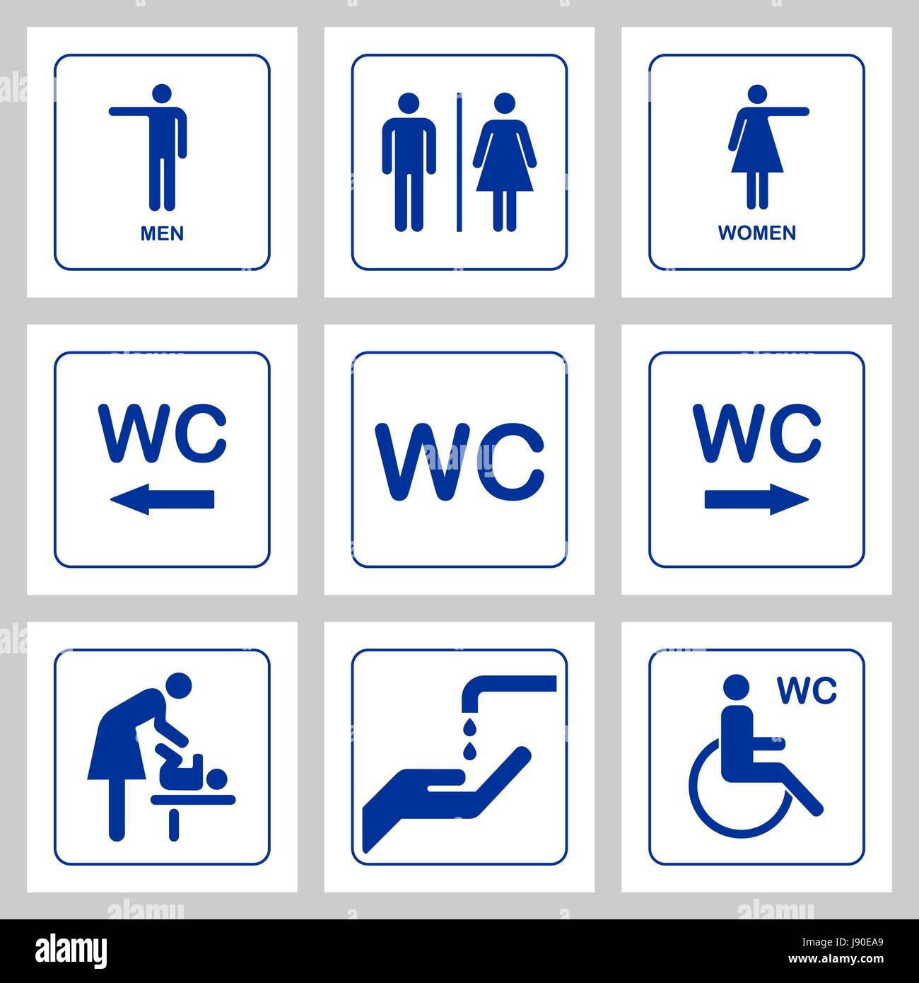 Square WC Sign