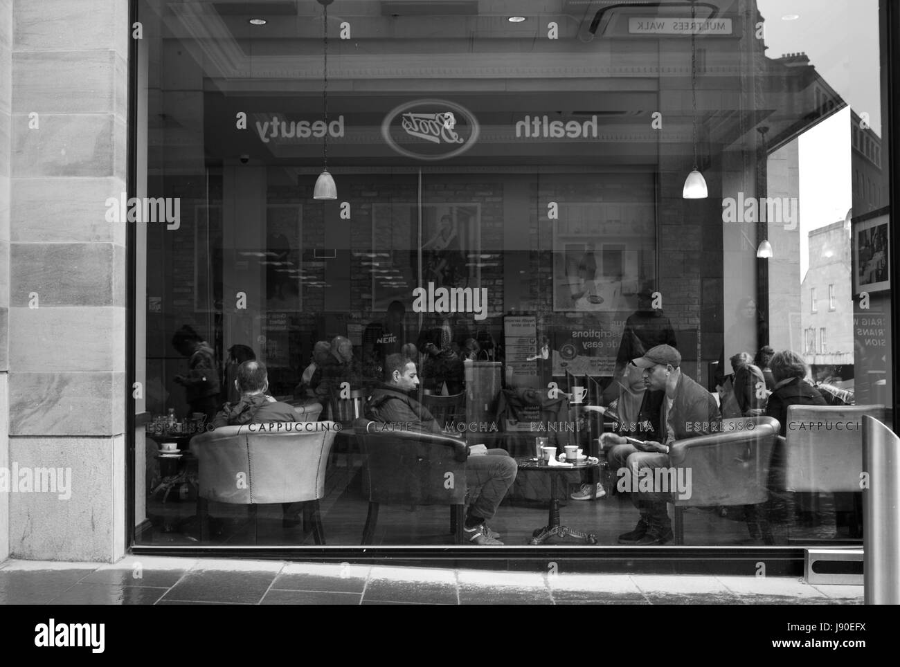 Coffee shop, Edinburgh Stock Photo Alamy