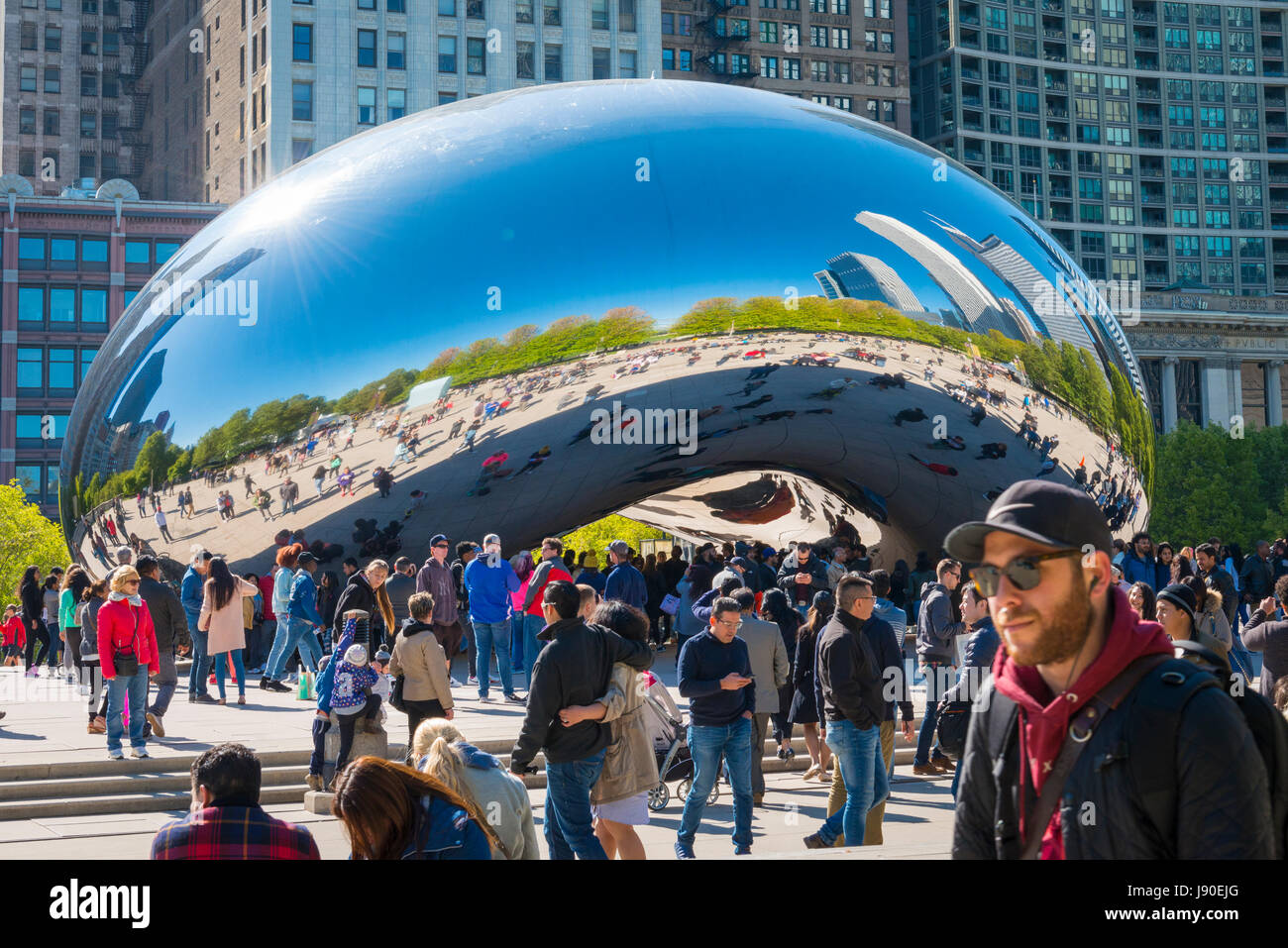 Chicago Illinois AT&T Plaza Millennium Park Cloud Gate The Bean