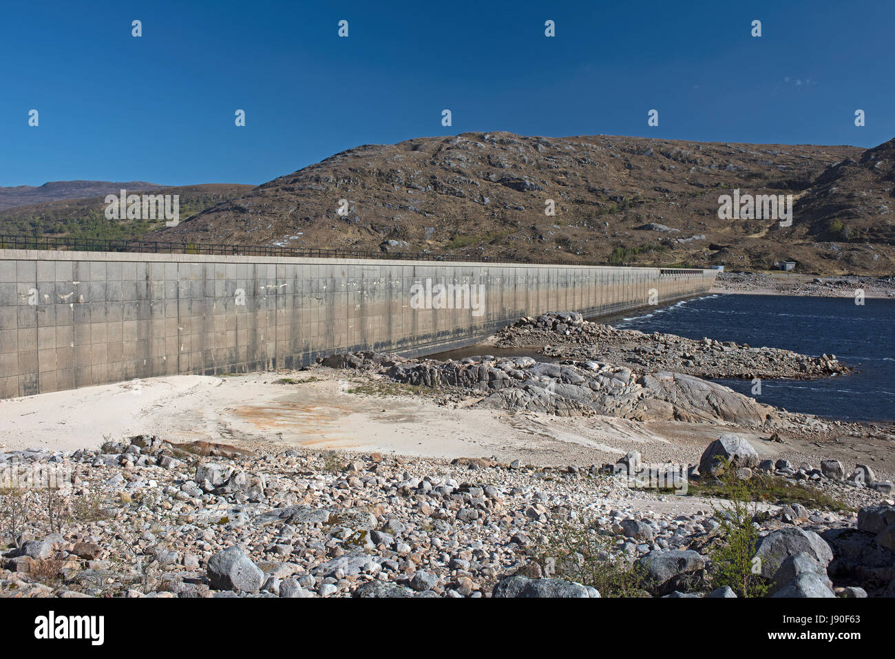 The Man made dam that Created Loch Cluanie between Glen Morriston and