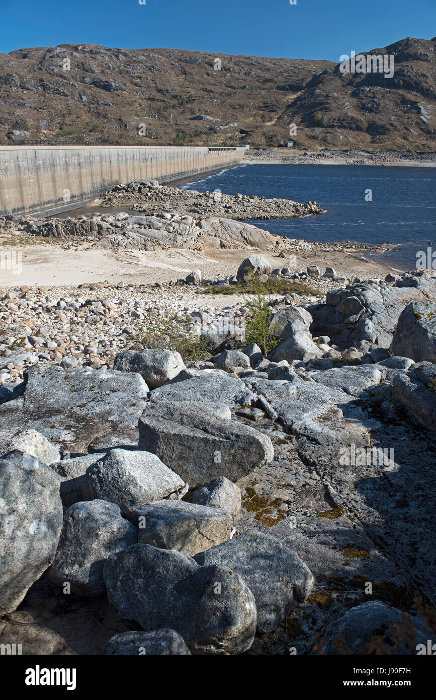 The Man made dam that Created Loch Cluanie between Glen Morriston and