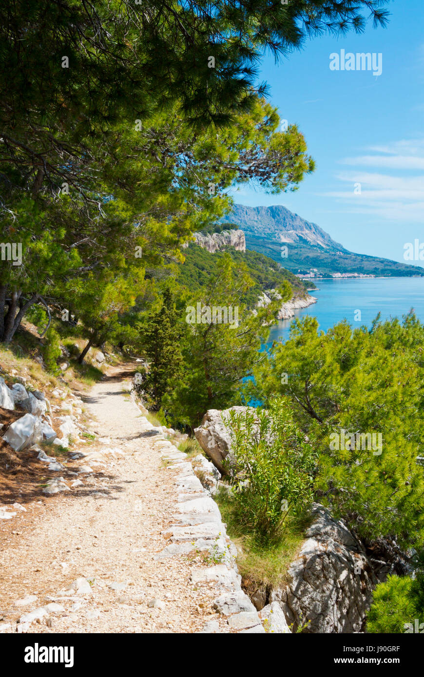 Path Between Makarska Town And Nugal Beach Makarska