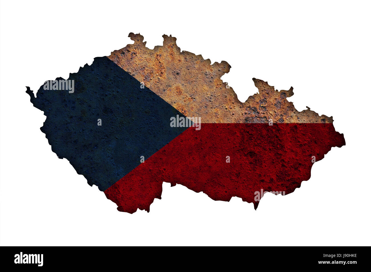 Textured map of Czech Republic in nice colors Stock Photo - Alamy