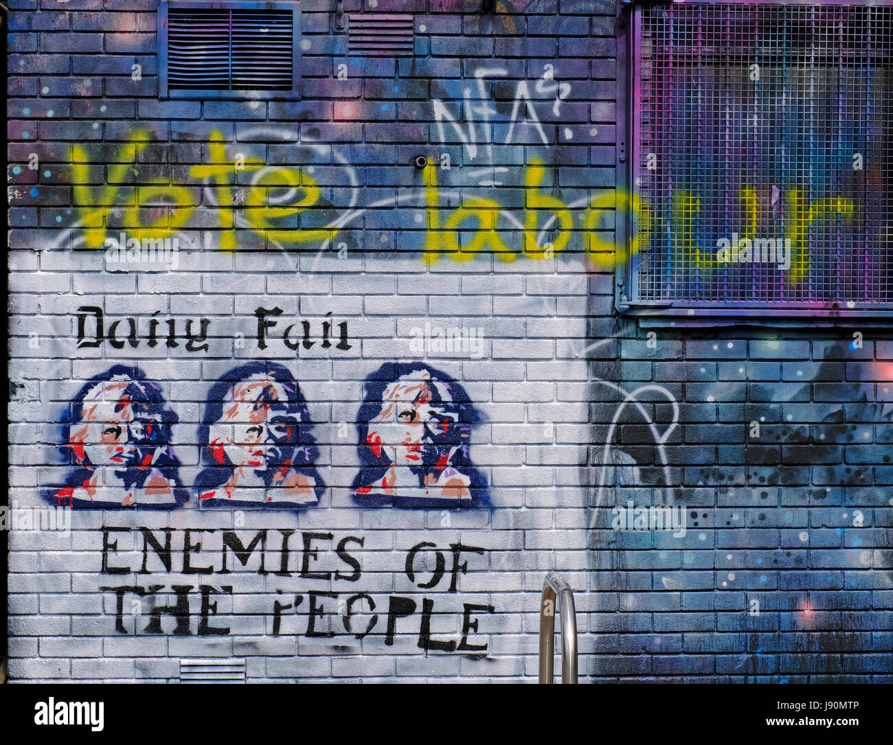 Bristol, UK. 30th May, 2017. One of a number of pieces of political street art which have appeared in the Bearpit in the run-up to the general election. Keith Ramsey/Alamy Live News Stock Photo