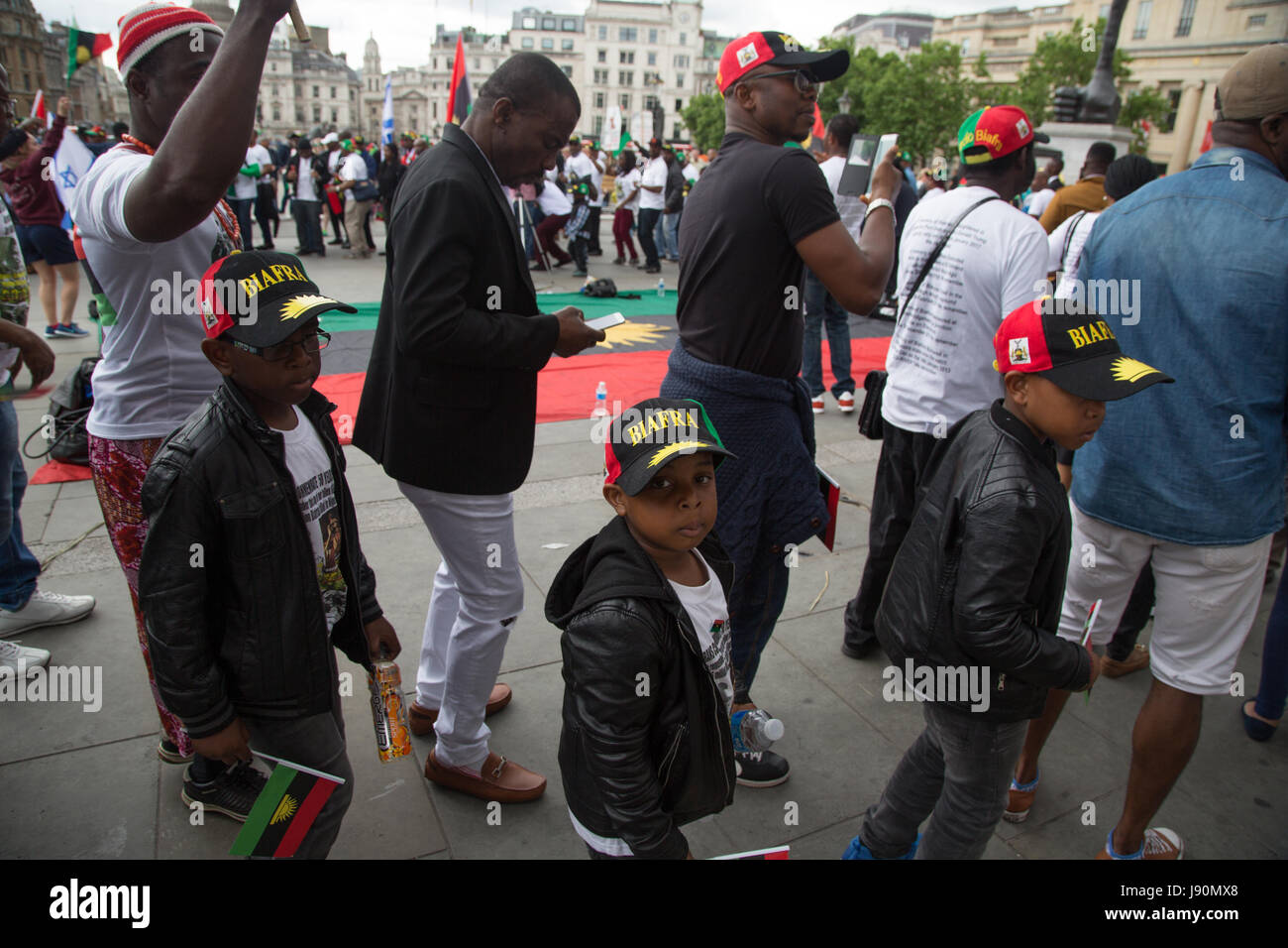 London, UK. 30th May, 2017. Biafran rally in London in protest at what they say was a genocide against Biafra between 1967 and 1970 by the Nigerian Government. Credit: Thabo Jaiyesimi/Alamy Live News Stock Photo