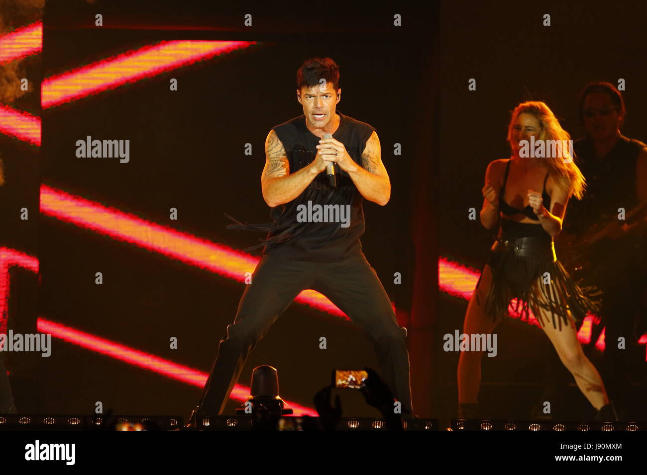 Spanish Singer Ricky Barcelona, Spain. 30th May, 2017. Singer Ricky Martin during concert at ...
