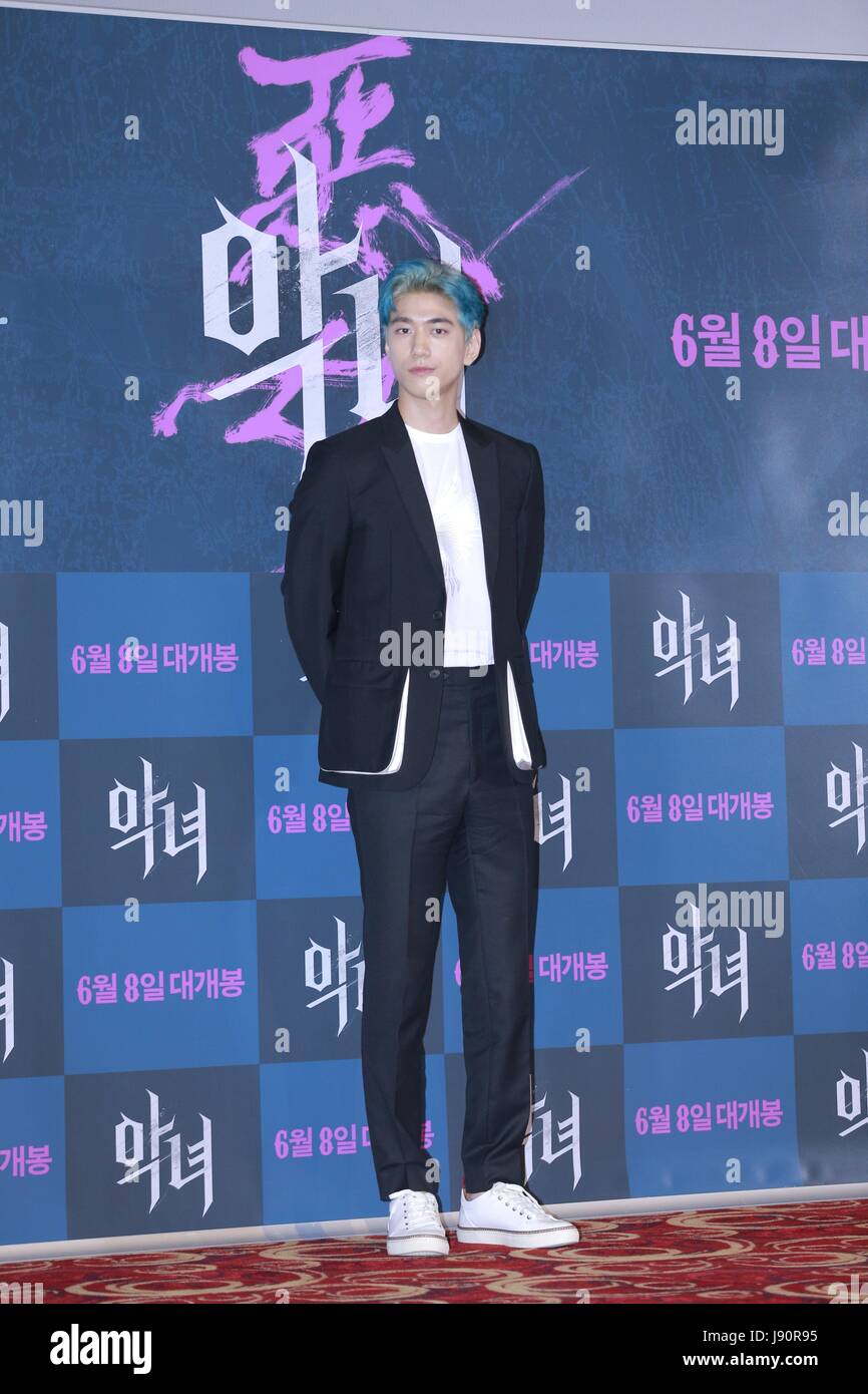 Seoul, Korea. 30th May, 2017. Ok bin Kim, Ha kyun Shin, Sung Jun attend the press premiere of bad girl in Seoul, Korea on 30th May, 2017.(China and Korea Rights Out) Credit: TopPhoto/Alamy Live News Stock Photo