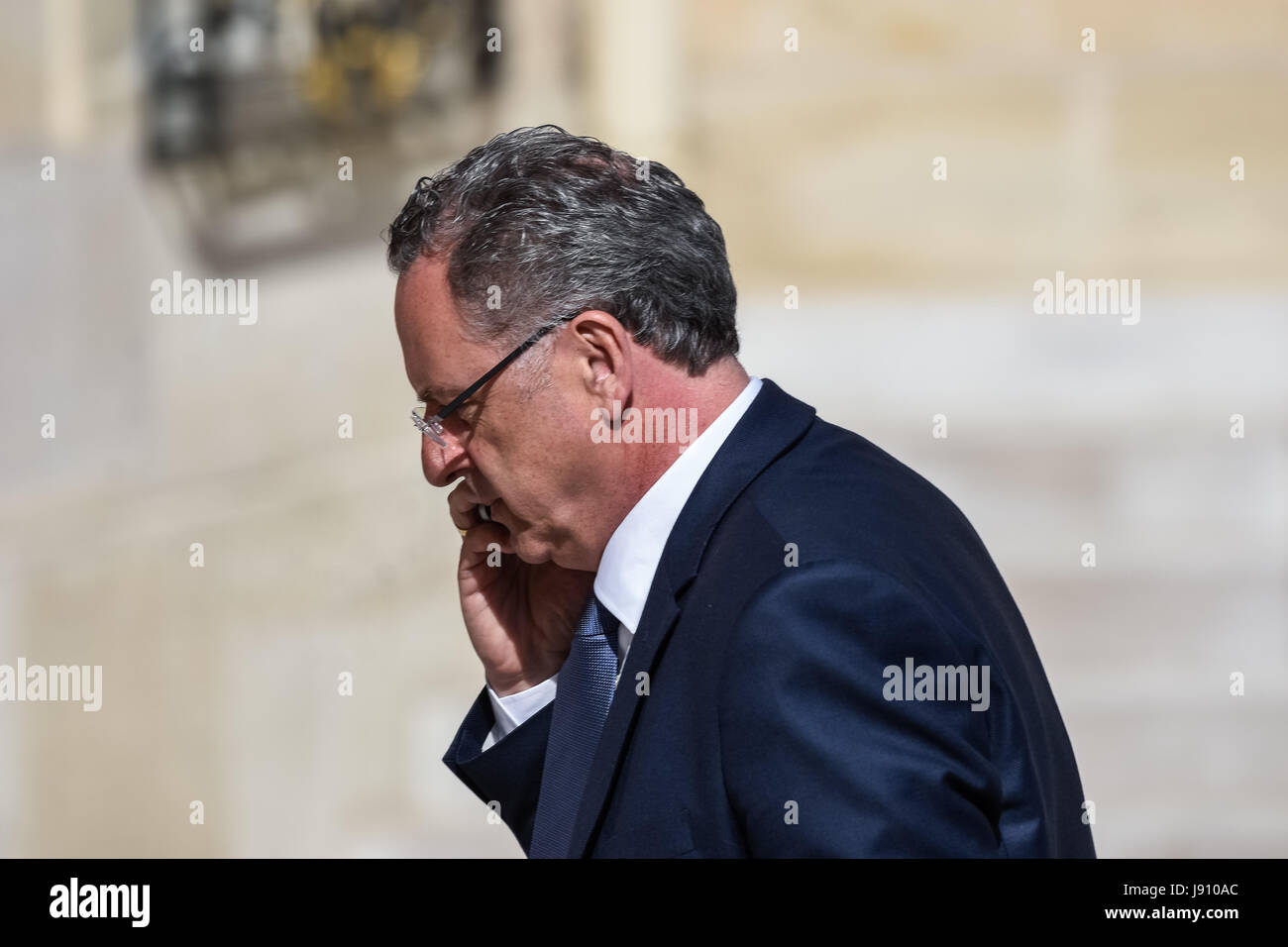 Paris, France. 31st May, 2017. Julien Mattia / Le Pictorium -  French council of ministers -  31/05/2017  -  France / Ile-de-France (region) / Paris  -  Richard Ferrand at the exit of the french Council of Ministers of Wednesday 31 May 2017 Credit: LE PICTORIUM/Alamy Live News Stock Photo