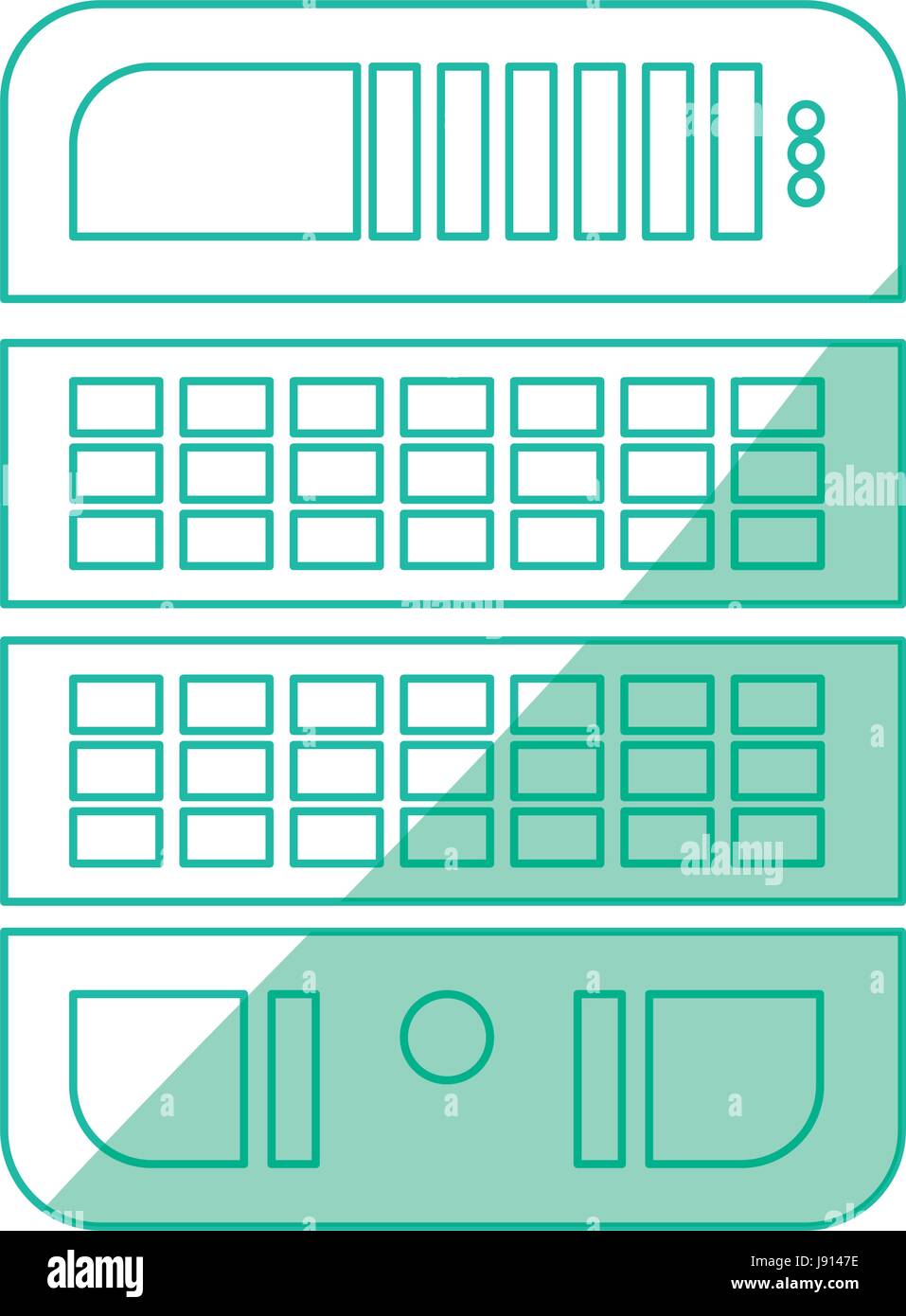 Storage database tower Stock Vector Image & Art - Alamy