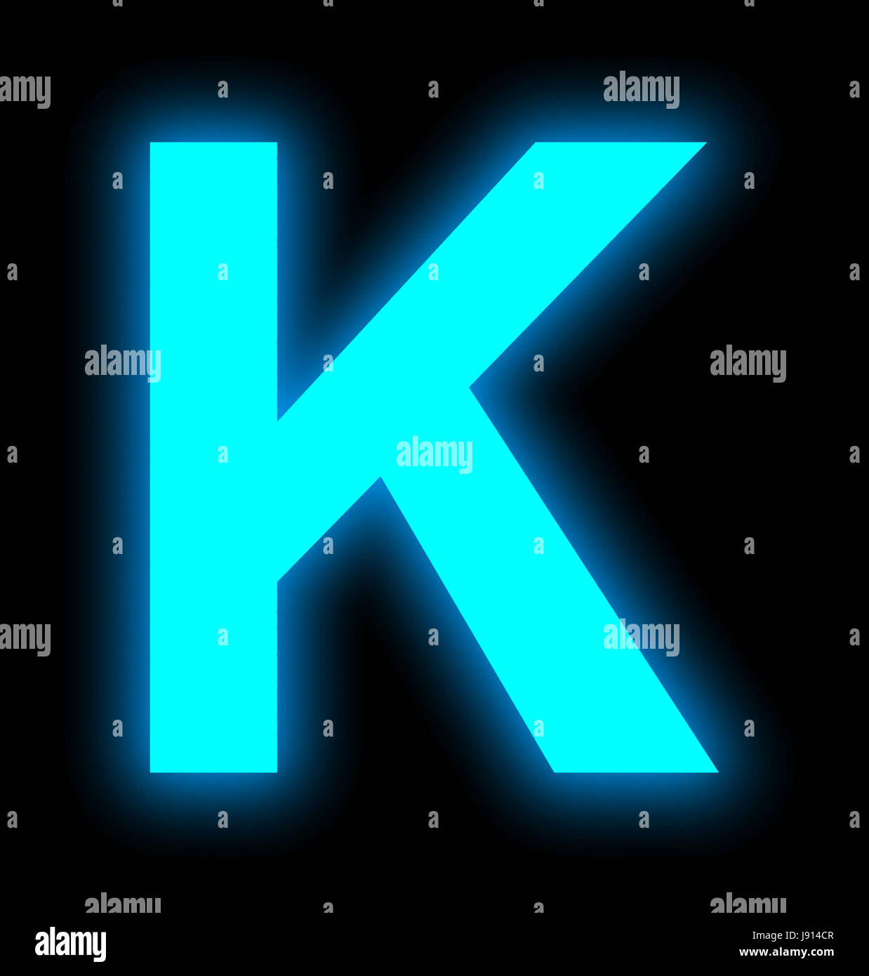 letter K neon light full isolated on black background Stock Photo Alamy