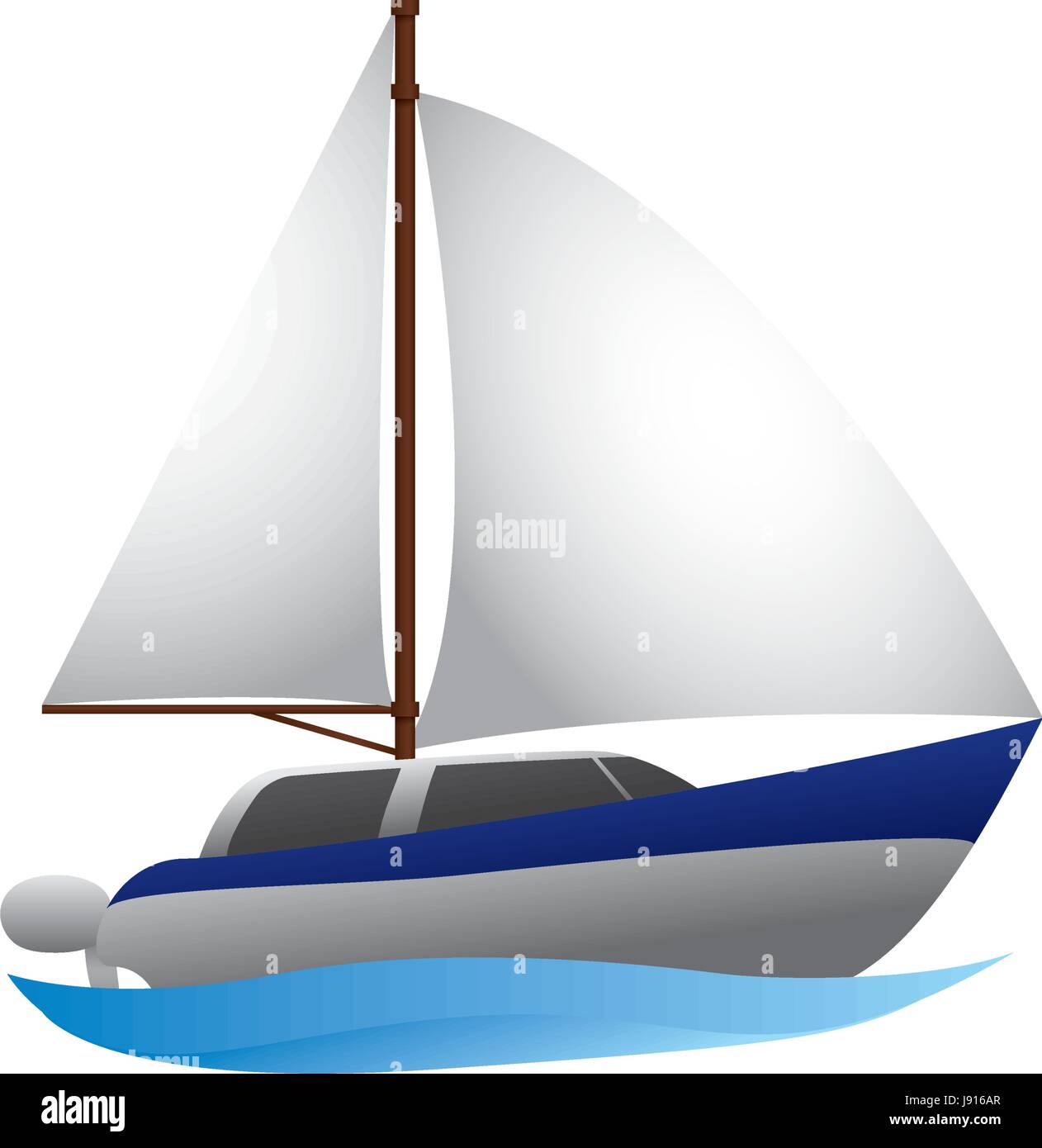 Sail boat isolated Stock Vector Image & Art - Alamy