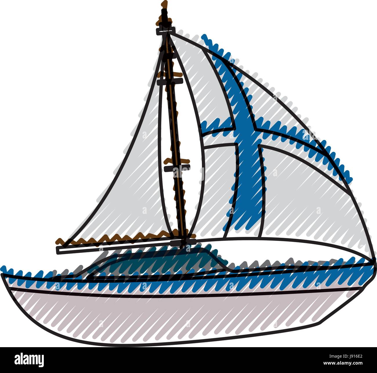 Sail boat isolated Stock Vector Image & Art - Alamy