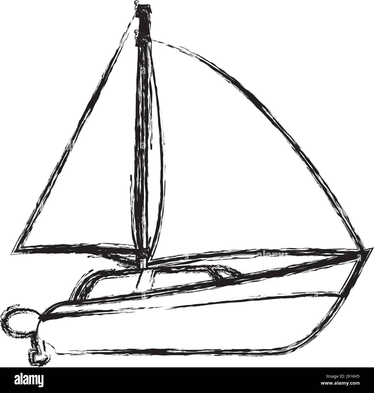 Sail boat isolated Stock Vector Image & Art Alamy