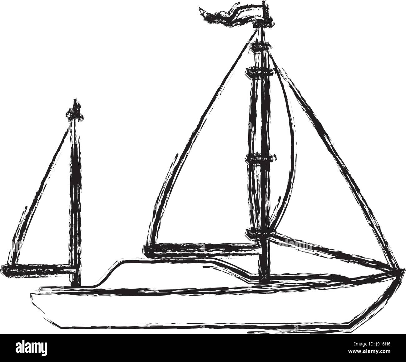 Sail boat isolated Stock Vector Image & Art - Alamy