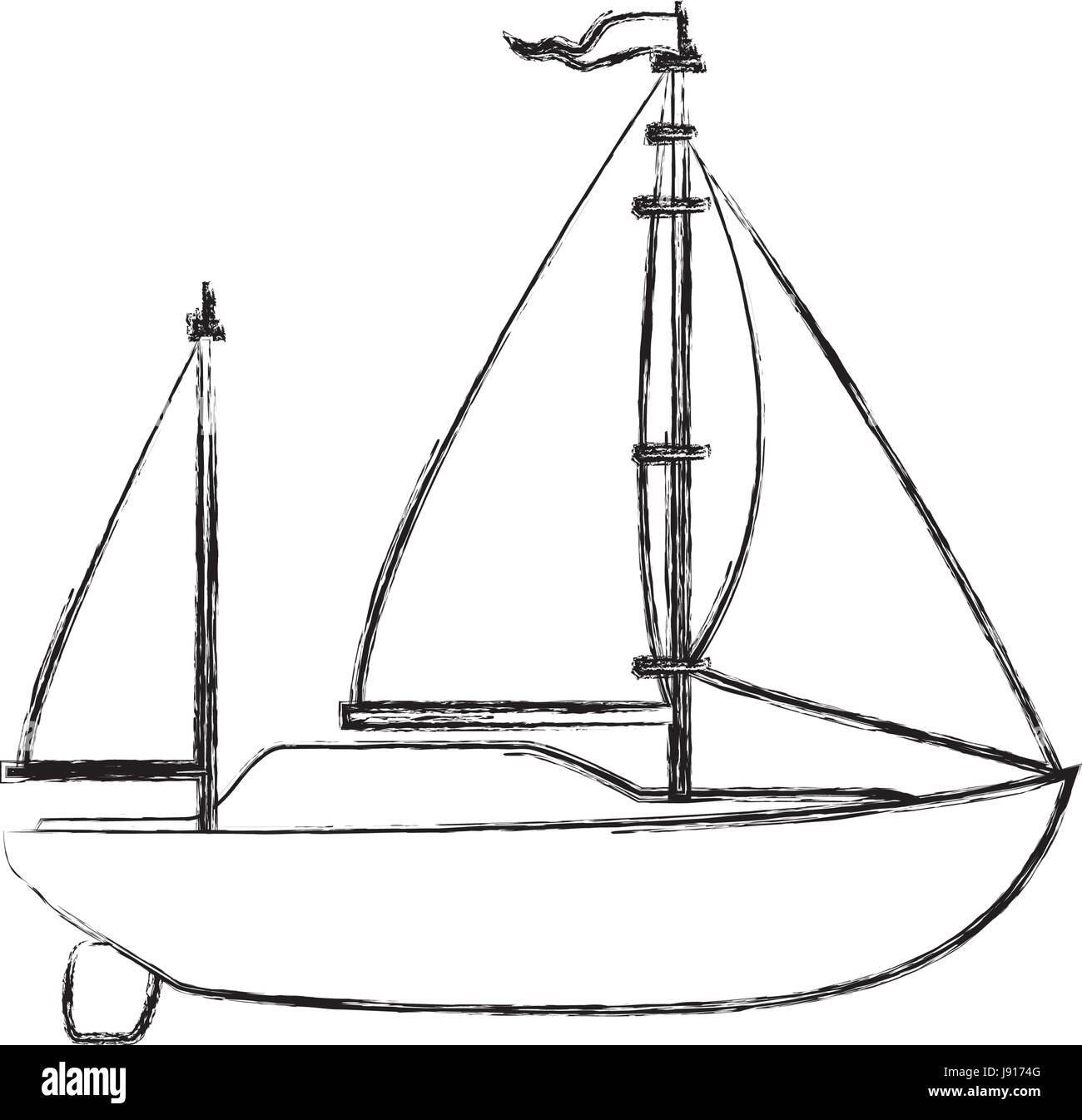 Sail boat isolated Stock Vector Image & Art Alamy