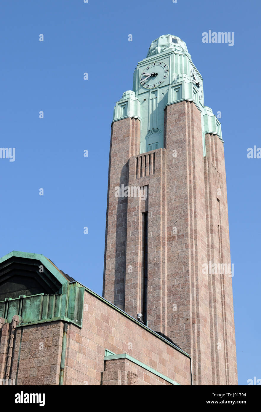 station, tower, finland, helsinki, station, railway, locomotive, train, engine, Stock Photo