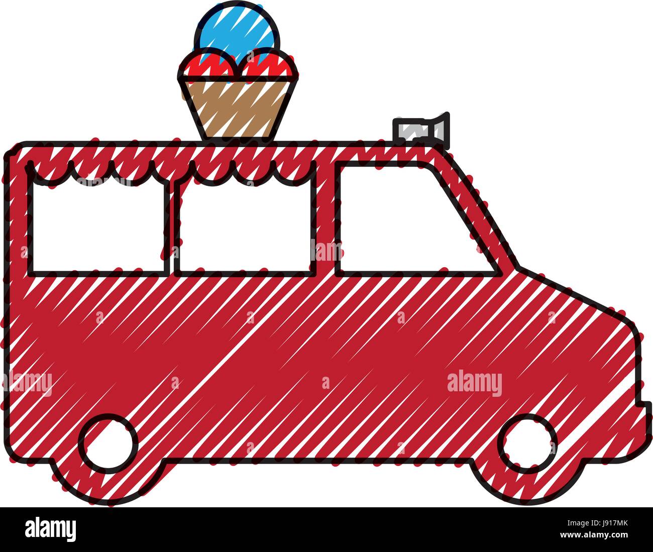 Ice cream truck Stock Vector Image & Art Alamy
