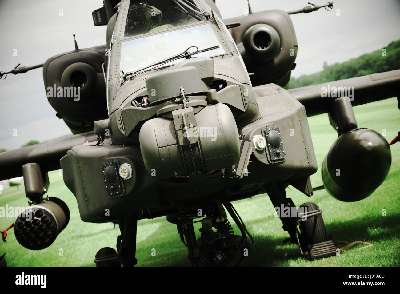 Army Air Corps AH-64 Apache attack helicopter UK Stock Photo