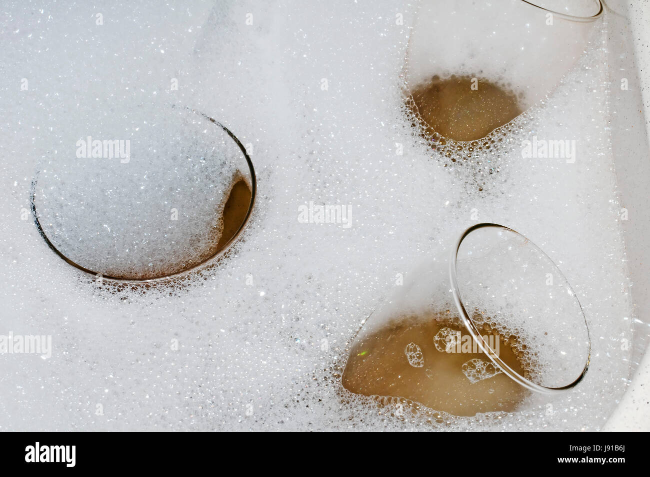 glasses, rinse, soap, detergent, spool, glazier, lather, foam, blank, european, Stock Photo