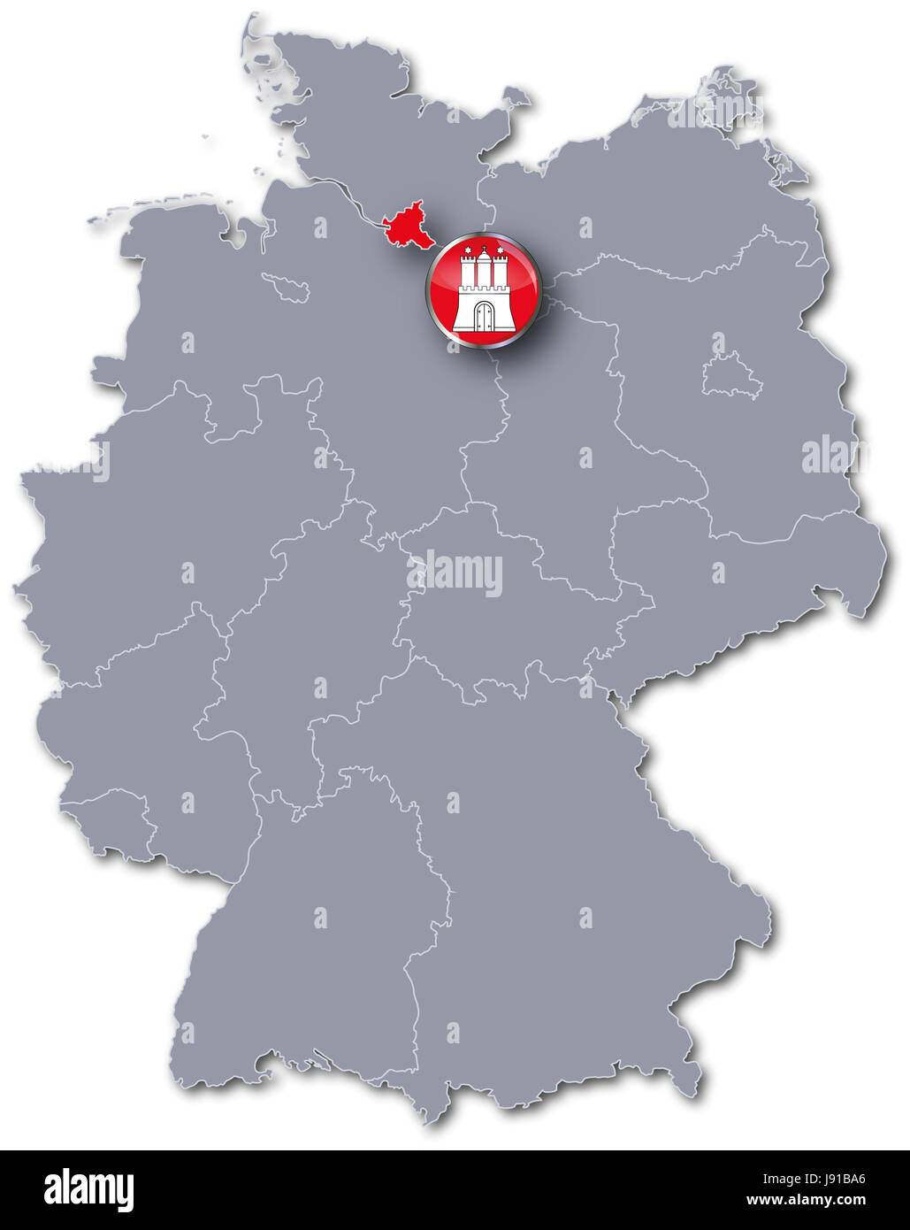 Hamburg On World Map Hamburg, Card, German, Land, Realty, Ground, Atlas, Map Of The World, Map,  Map Stock Photo - Alamy