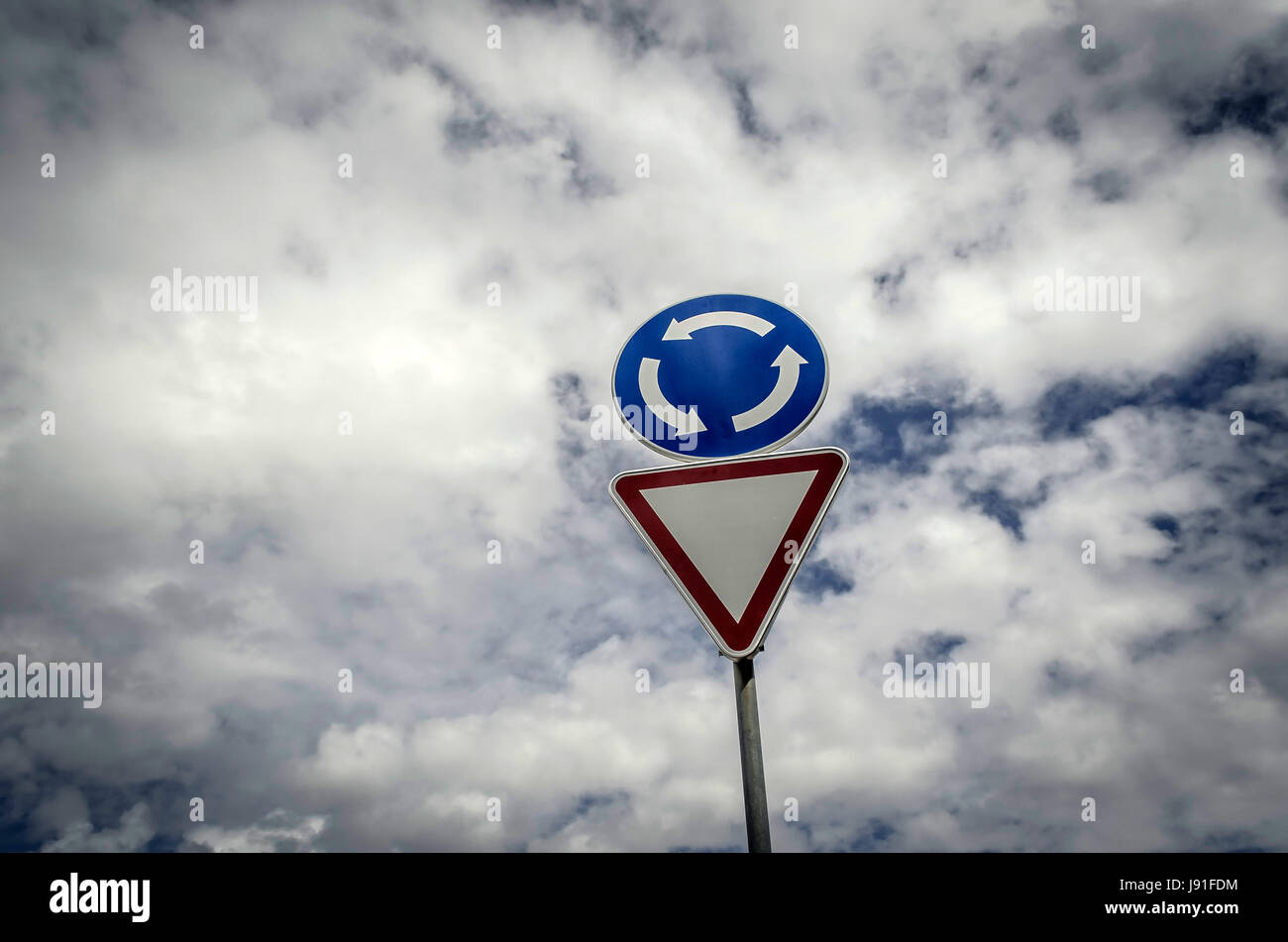road signs showing direction Stock Photo