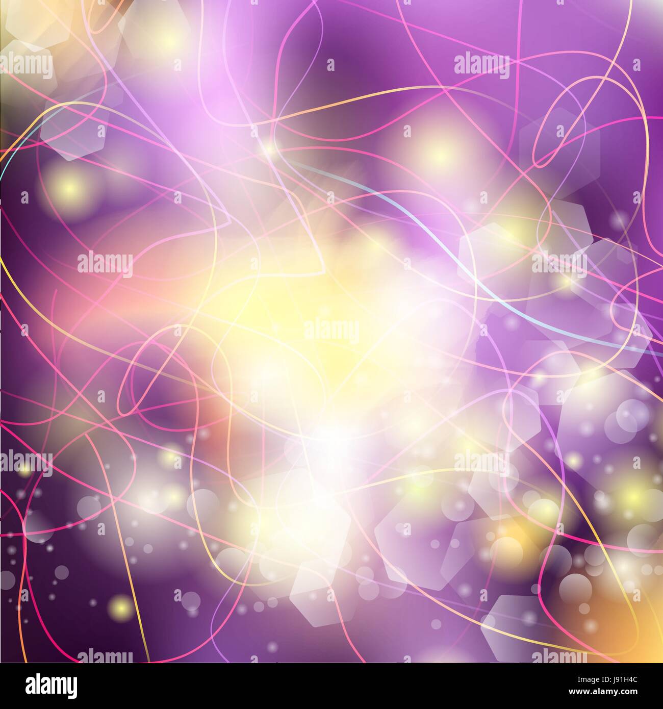 Vector abstract defocused bokeh lights background. Festive blurred ...