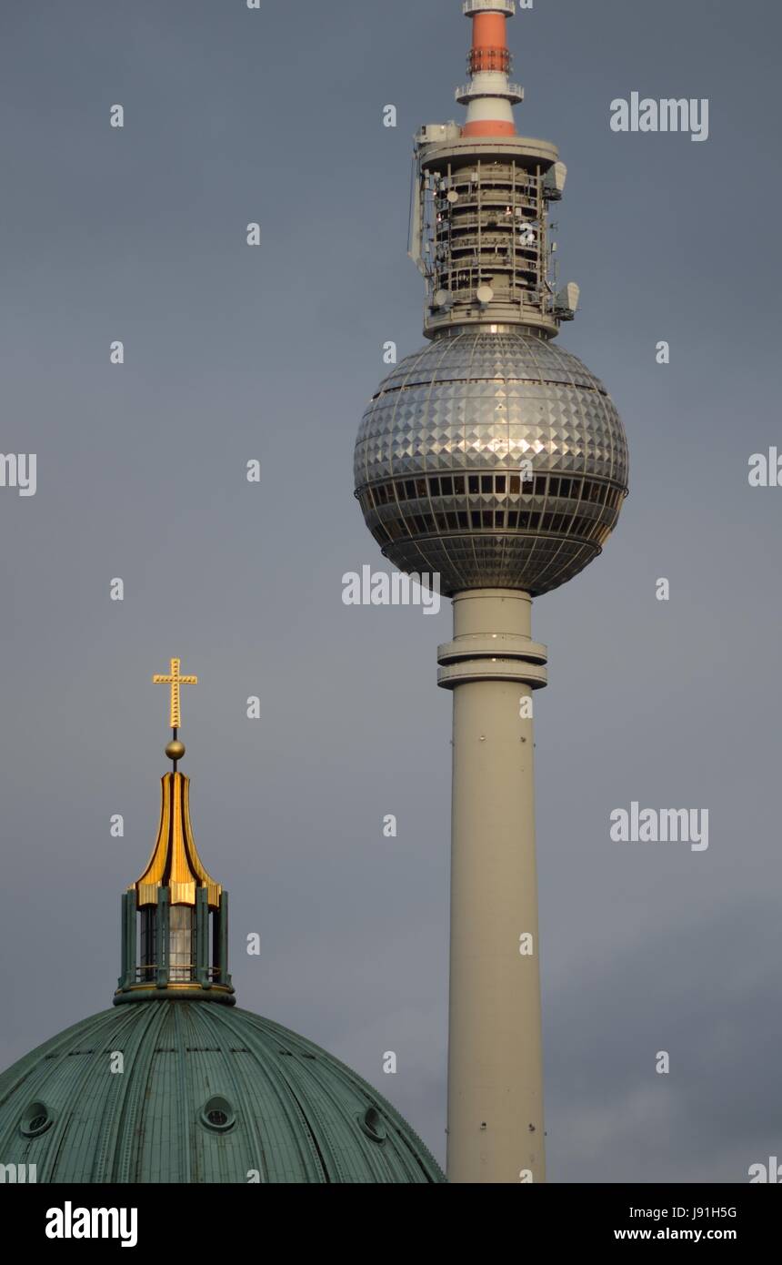 crosses, two, religion, cross, berlin, germany, german federal republic, Stock Photo