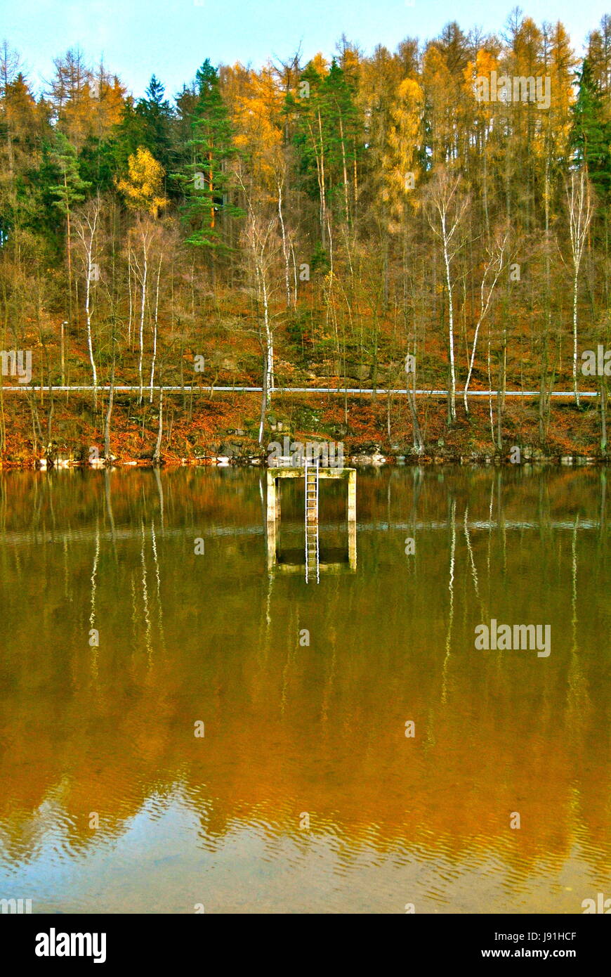 Stary Harcov Lake, Liberec, Czech Republic Stock Photo