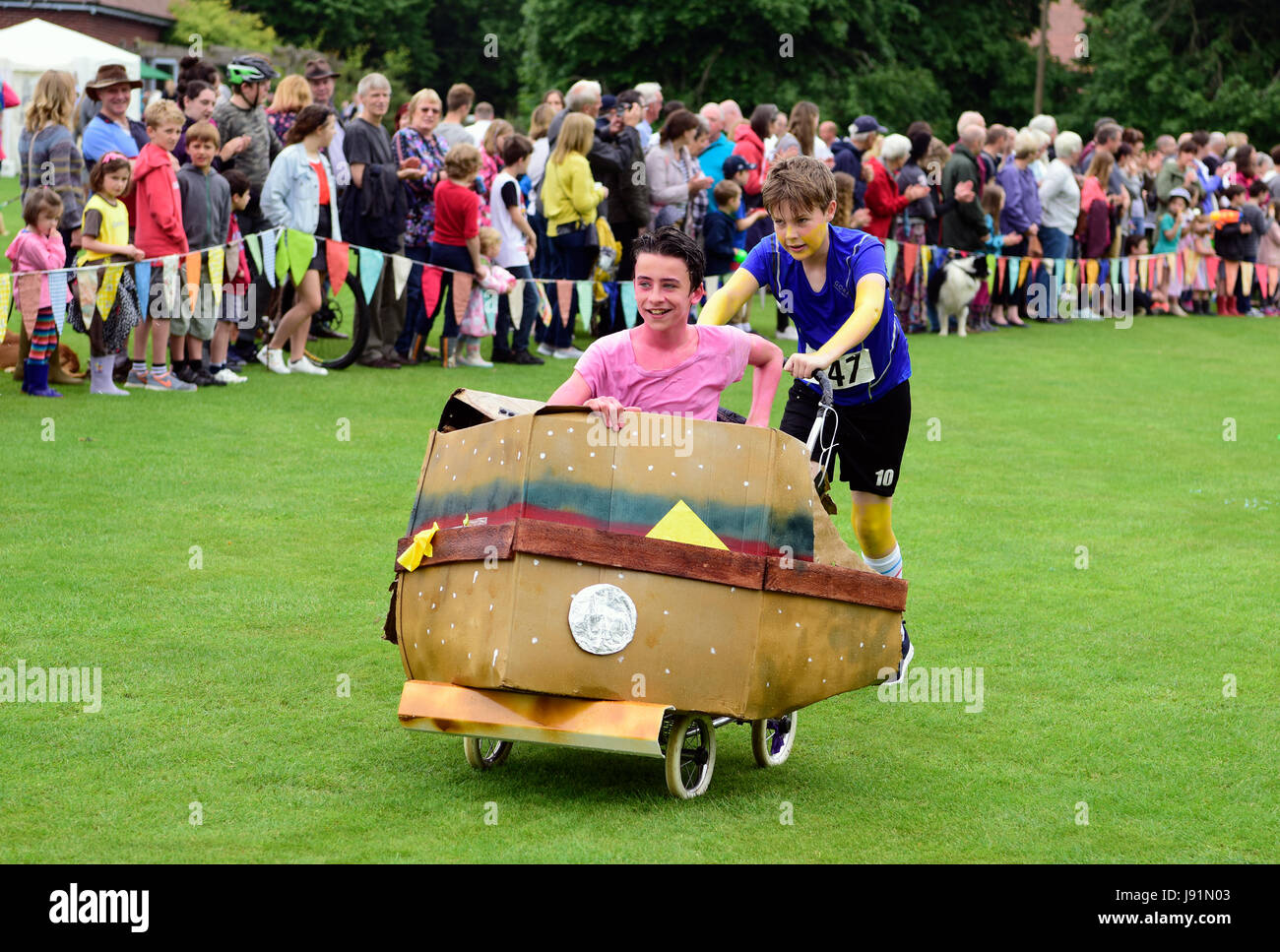 Pram Racing Some of the local contestants in the annual village pram race, Ropley ...