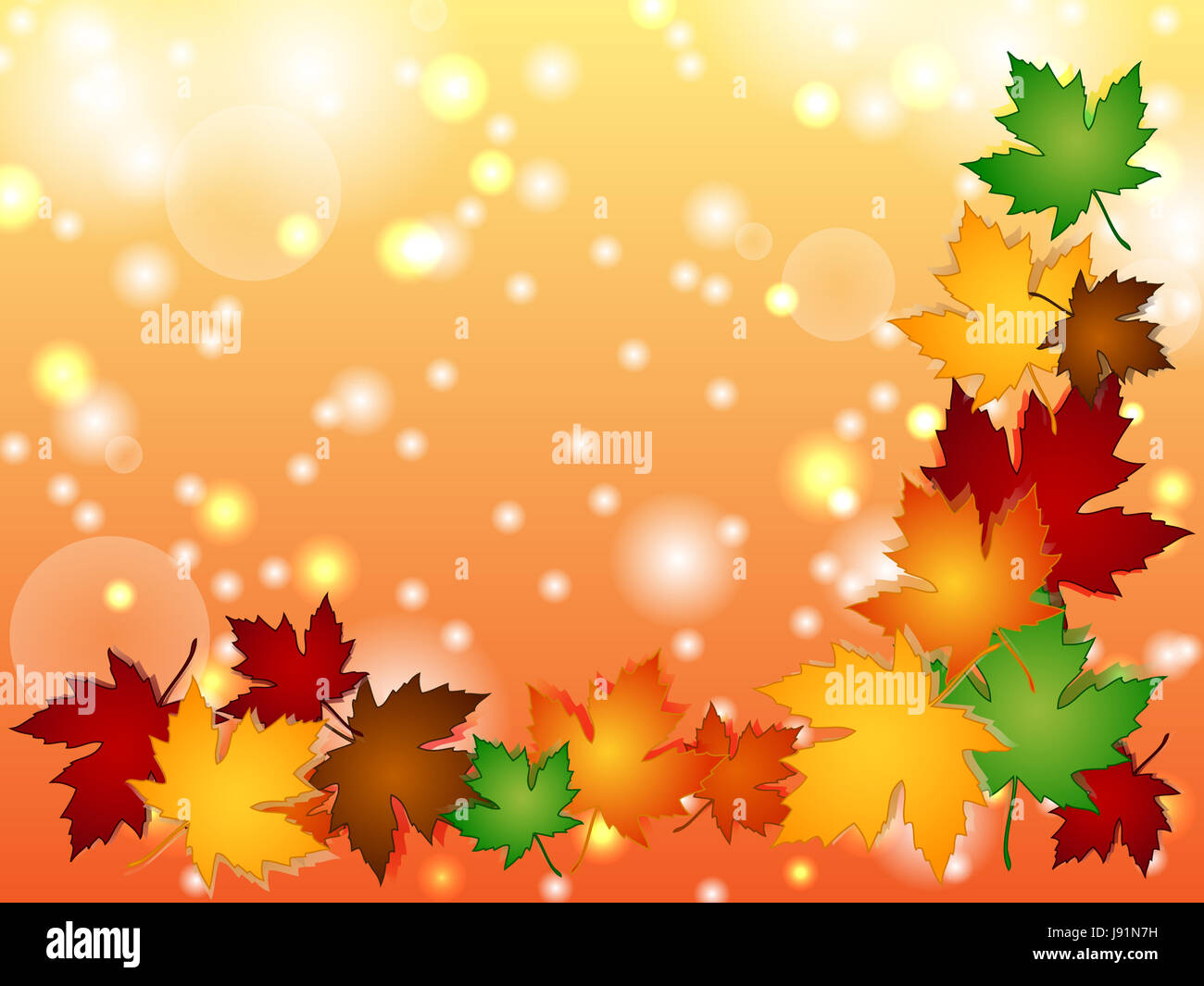 Illustration green maple leaf hi-res stock photography and images - Alamy