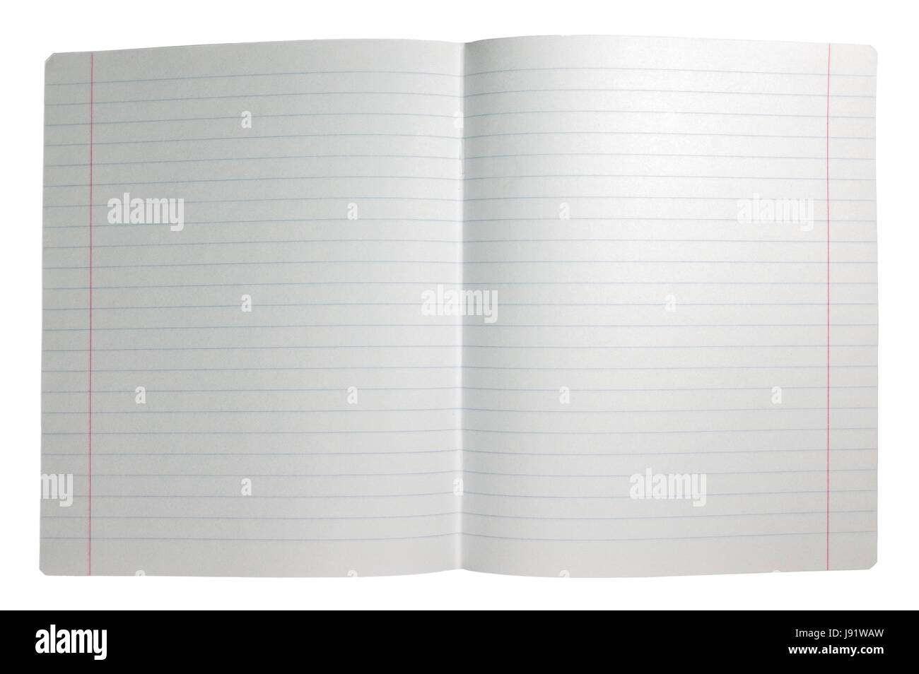 Double Sheet Of Open Seamless Lined Note Paper Spread Background Texture Isolated Blank Empty Copy Space Stock Photo Alamy