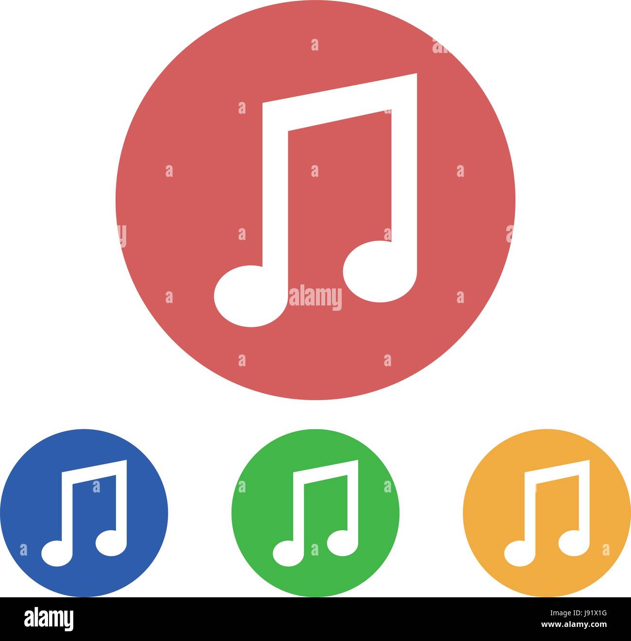 Set of music note icon Stock Vector Image & Art - Alamy