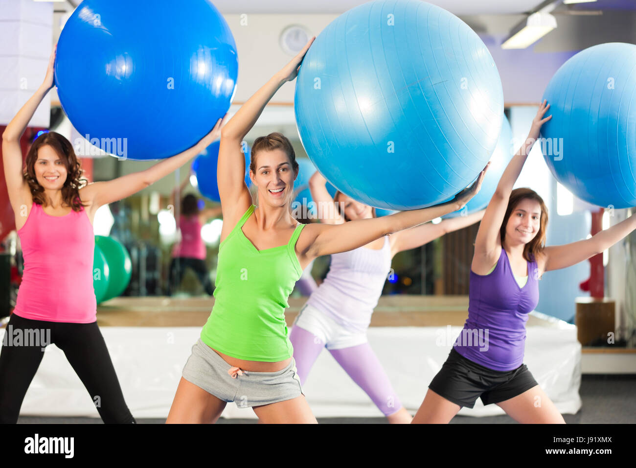 fitness - training and workout in the gym Stock Photo