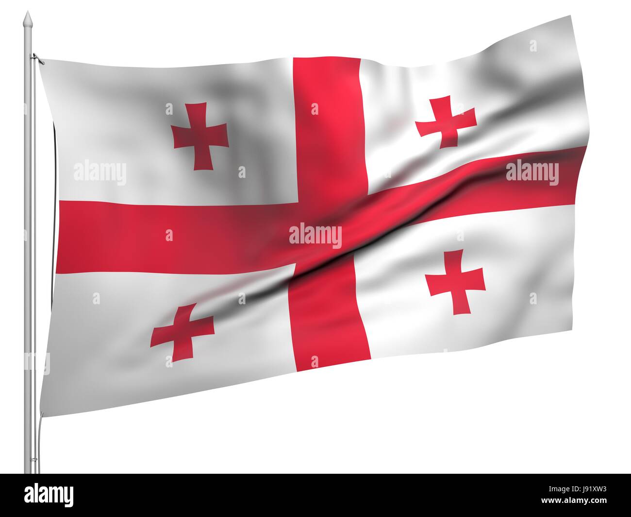 symbolic, colour, emblem, illustration, flag, georgia, official, banner ...