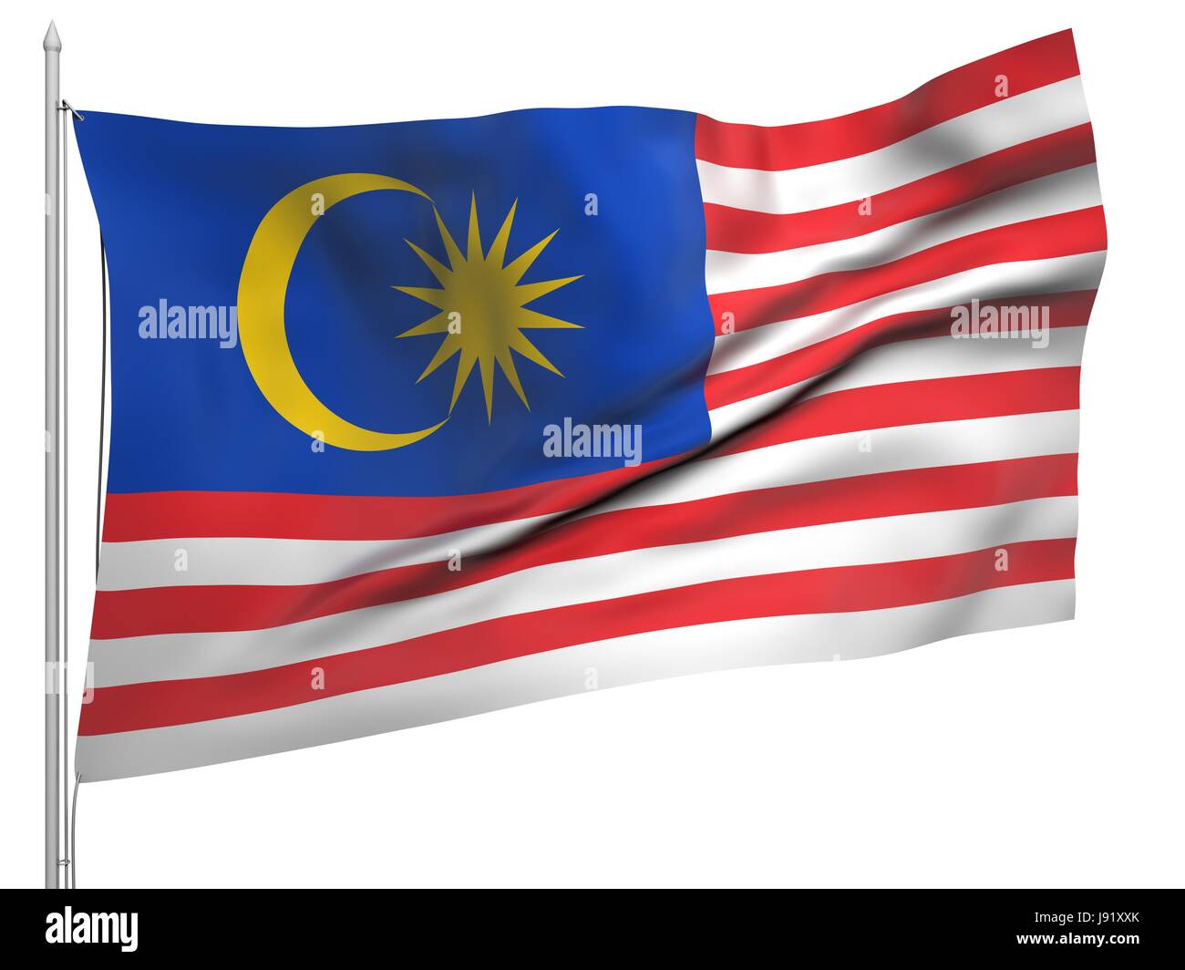 symbolic, colour, emblem, malaysia, illustration, flag, official ...