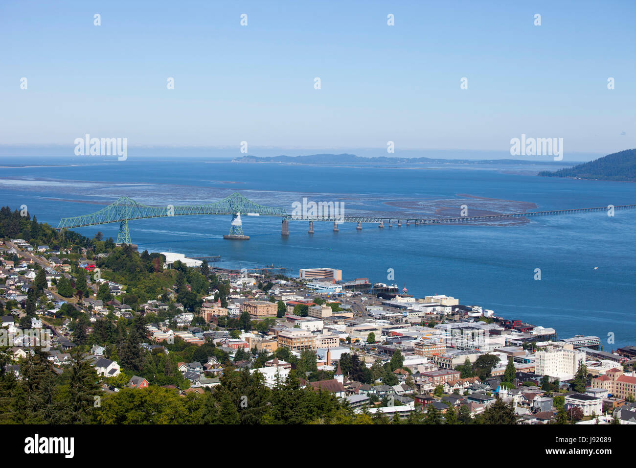 View from Astoria Column with Astoria-Meger Bridge, Astoria, Oregon ...