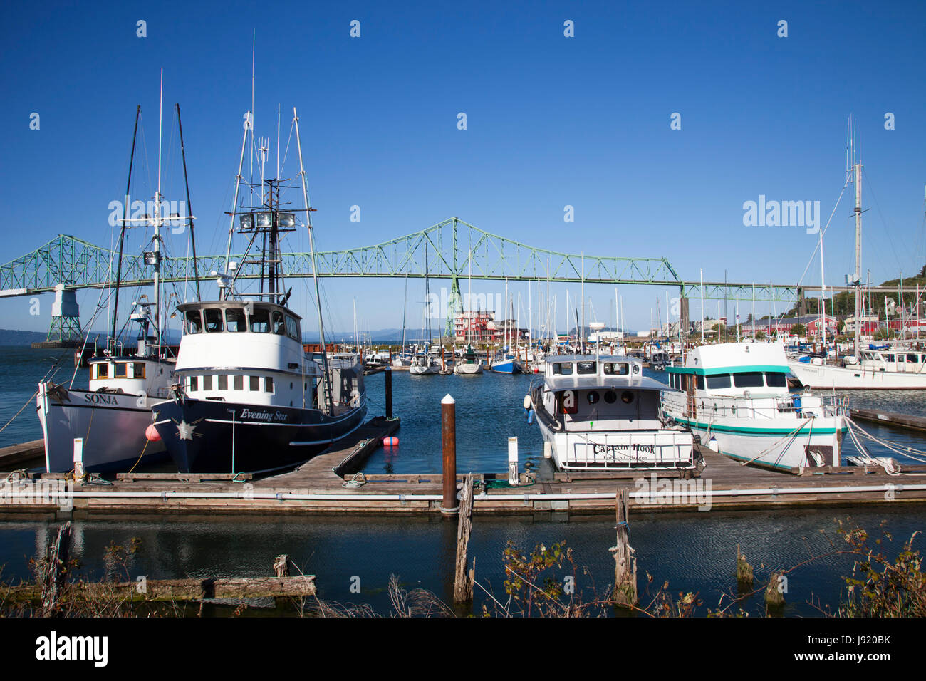 A Fishing Net Is Piled On A Dock; Astoria, Oregon, United States Of America  Stock Photo - Alamy