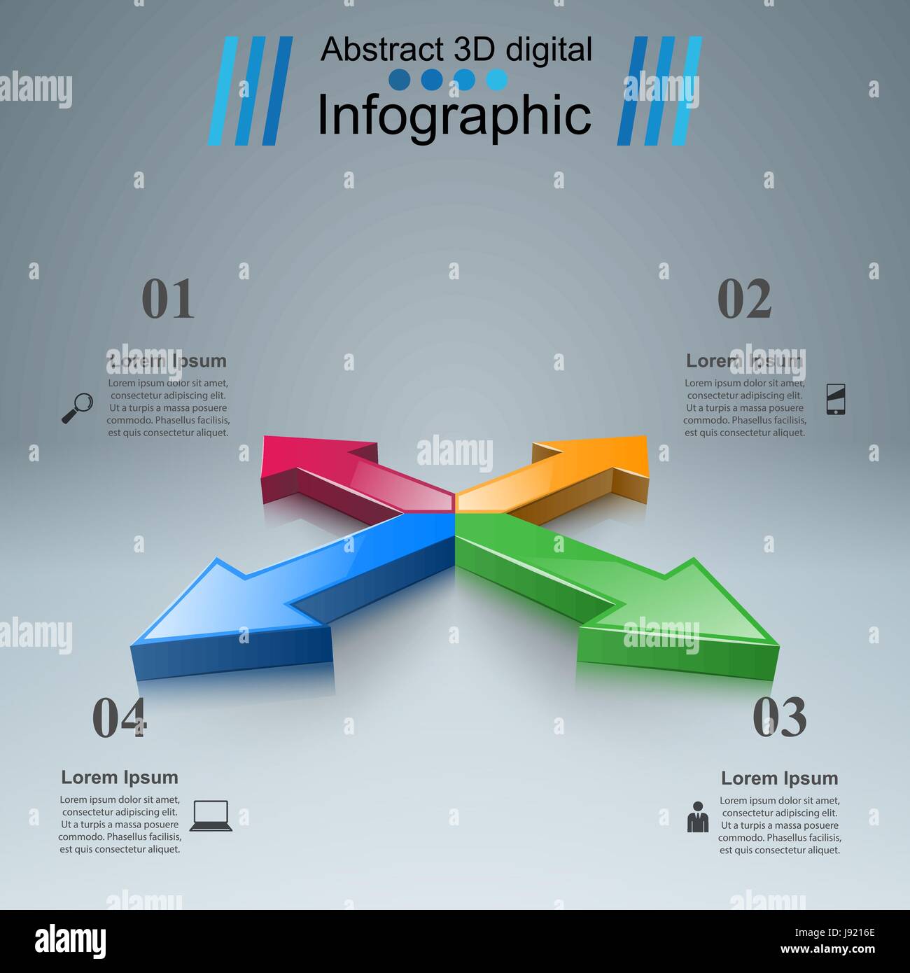 Abstract 3D digital illustration Infographic Stock Vector Image & Art ...