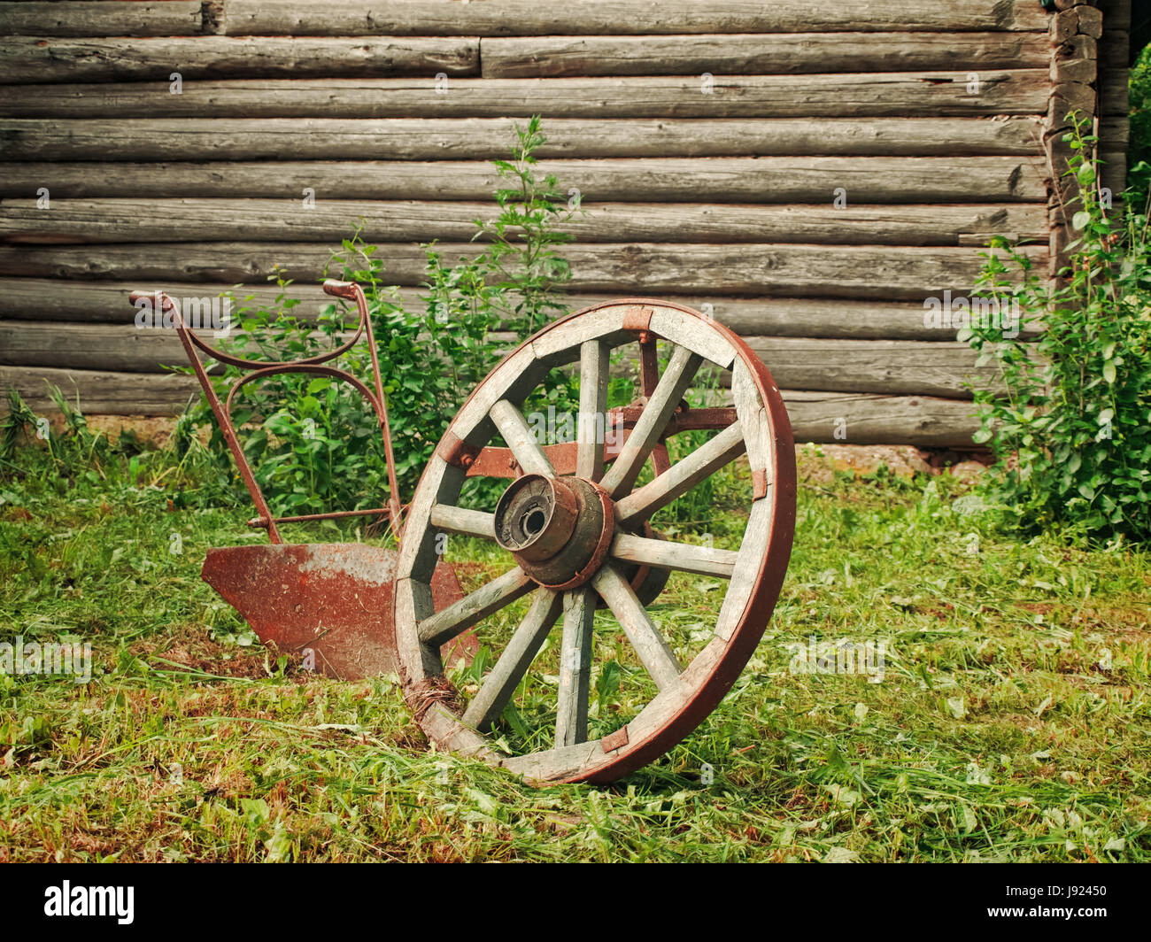 wheel, plough, object, agricultural, wheel, wood, antique, nostalgia