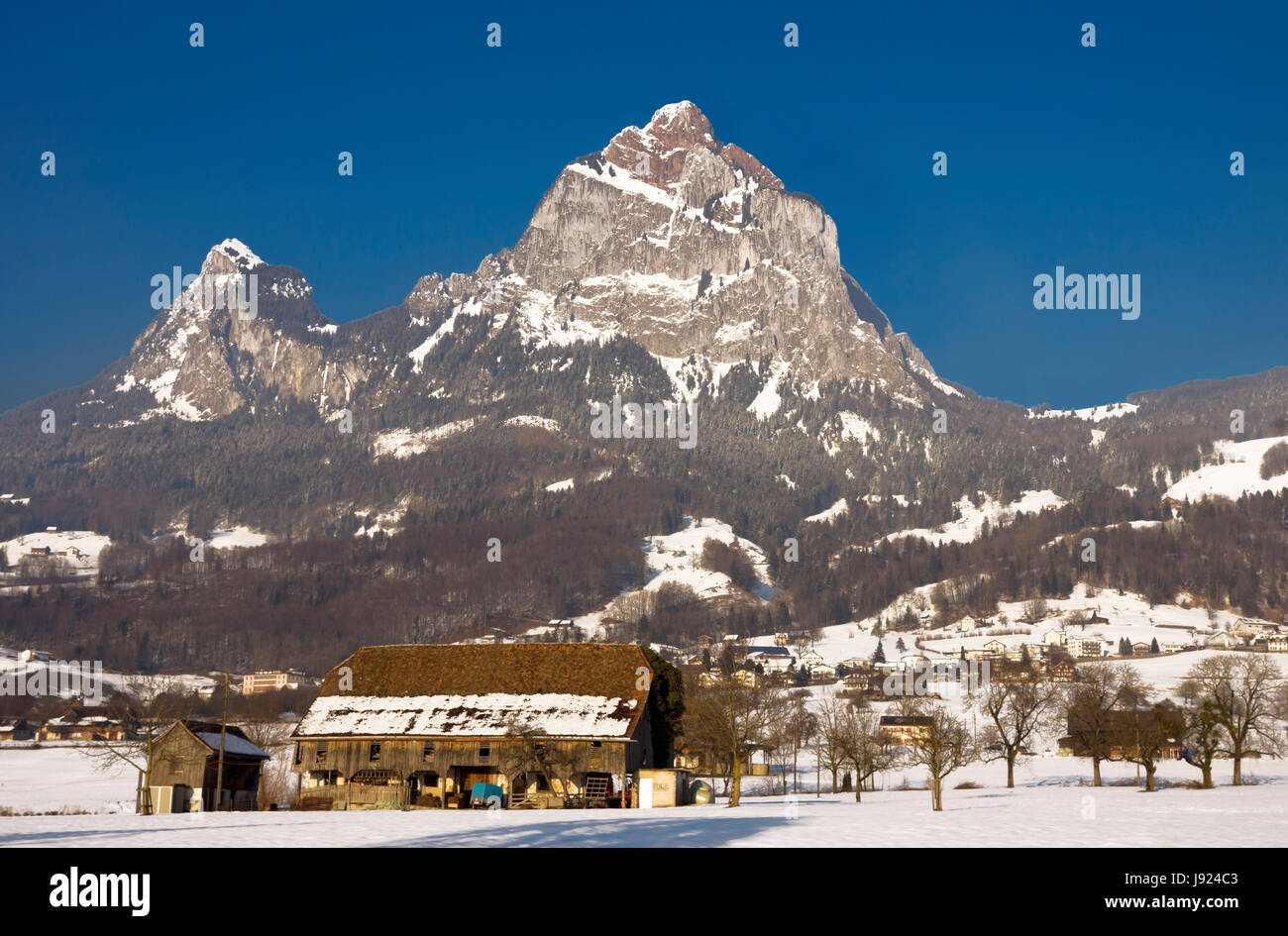 switzerland, myths, emblem, central switzerland, mountains, winter, alps, Stock Photo