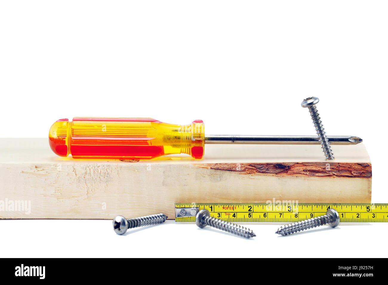 tools, wood, screw, nail, screwdriver, measuring tape, object, tools