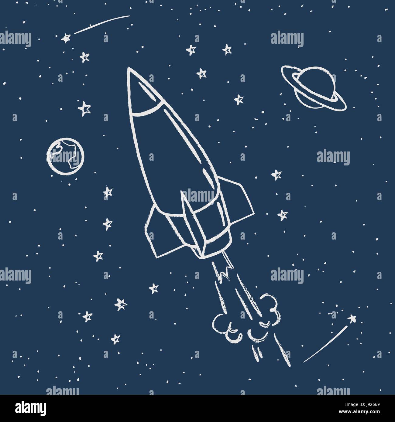 Funny cartoon astronaut card rocket space hi-res stock photography and  images - Alamy