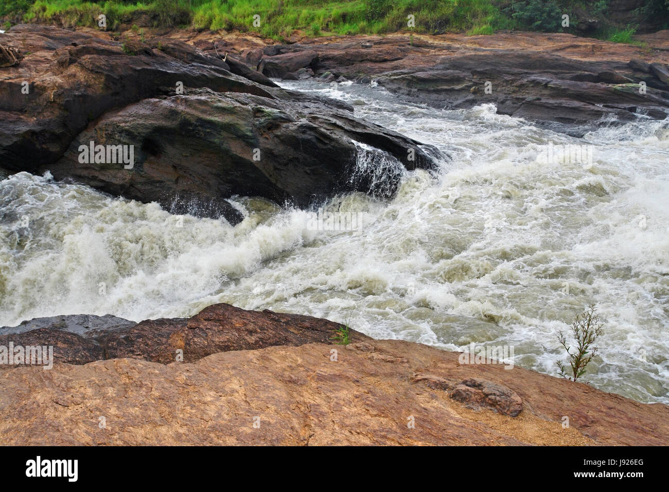 hill, africa, waterfall, uganda, dash, go quickly, fast, quick, quickly, speed, Stock Photo
