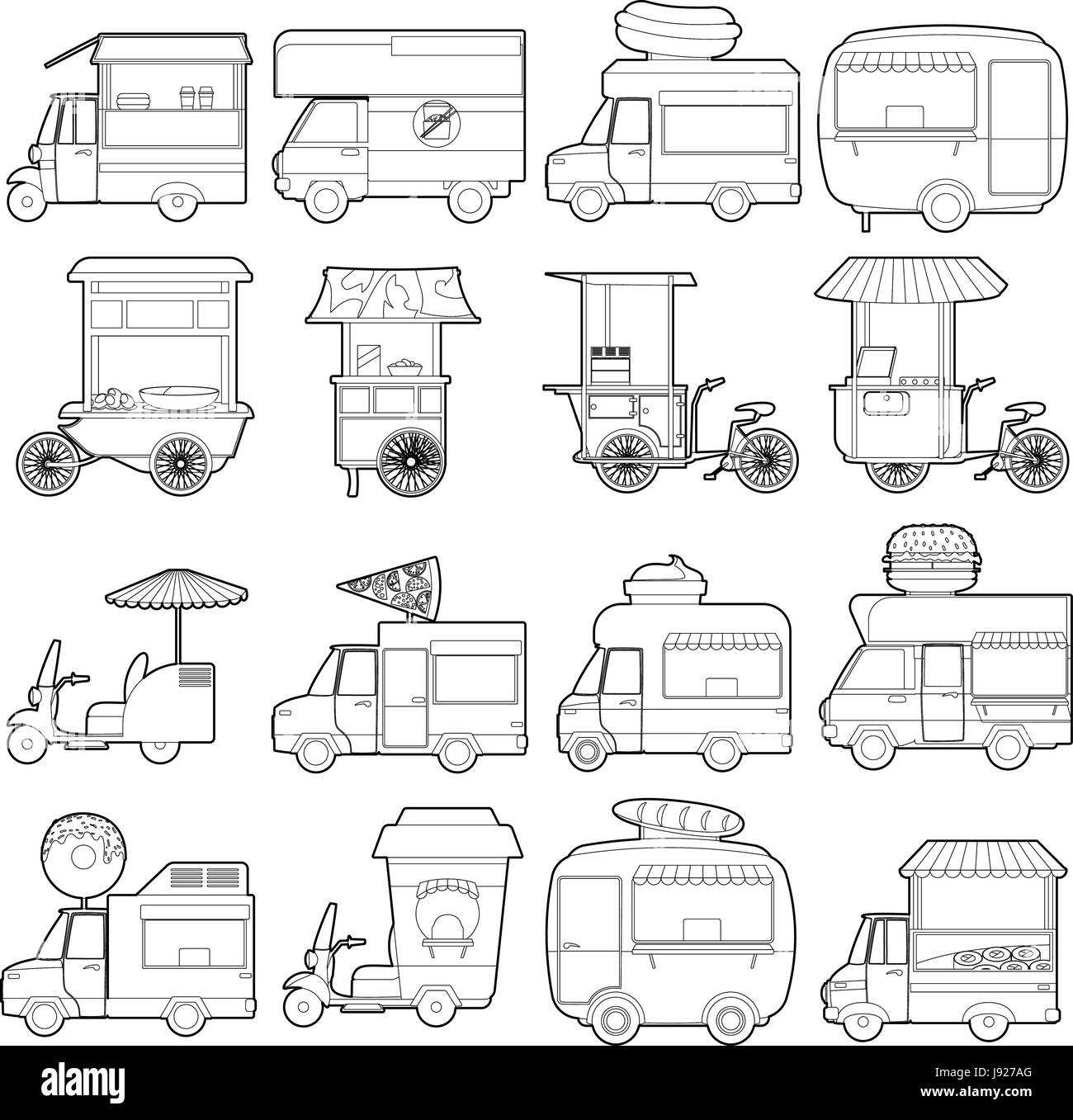 Catering vehicles Stock Vector Images - Alamy