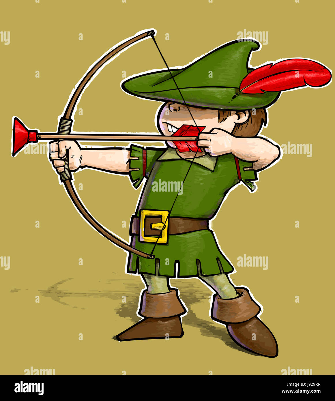 Archer cartoon hi-res stock photography and images - Alamy