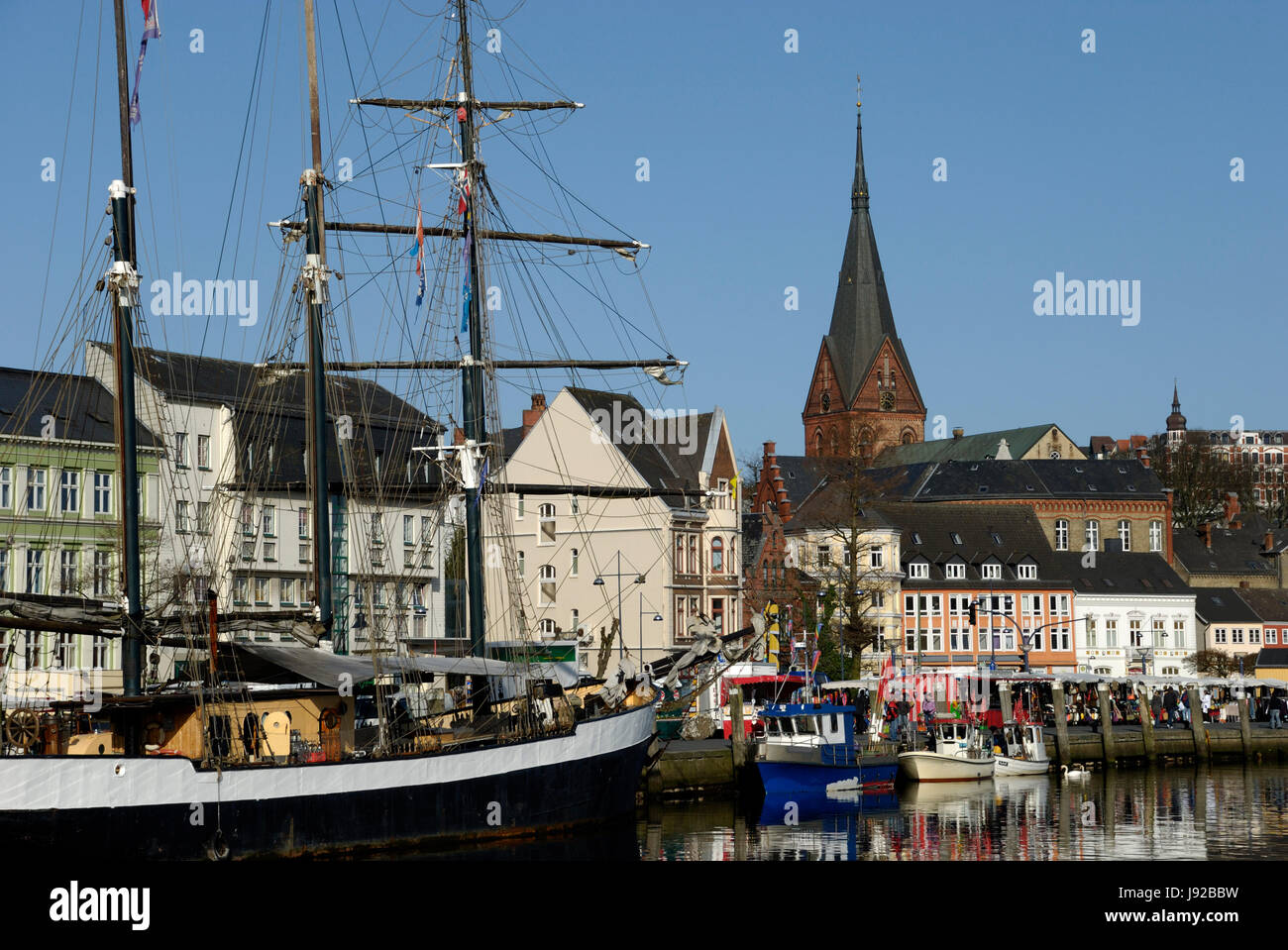 strtebeker on the hafenspitze in flensburg Stock Photo